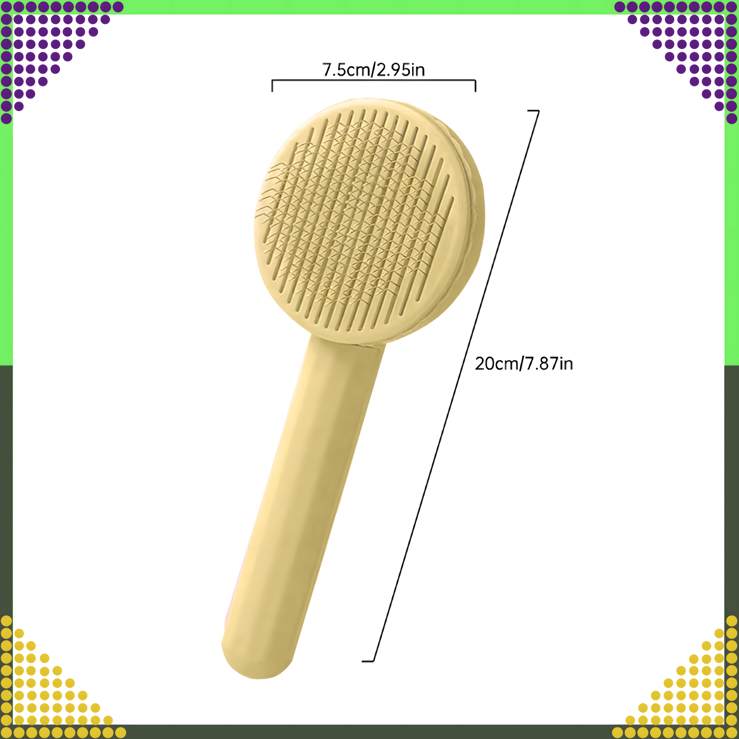 Isepuhastuv hari koera- ja kassikarvadele, ergonoomiline kamm