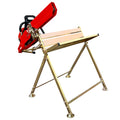 Metal Sawhorse Wood Cutting Stand with Saw Holder 88x86x71cm