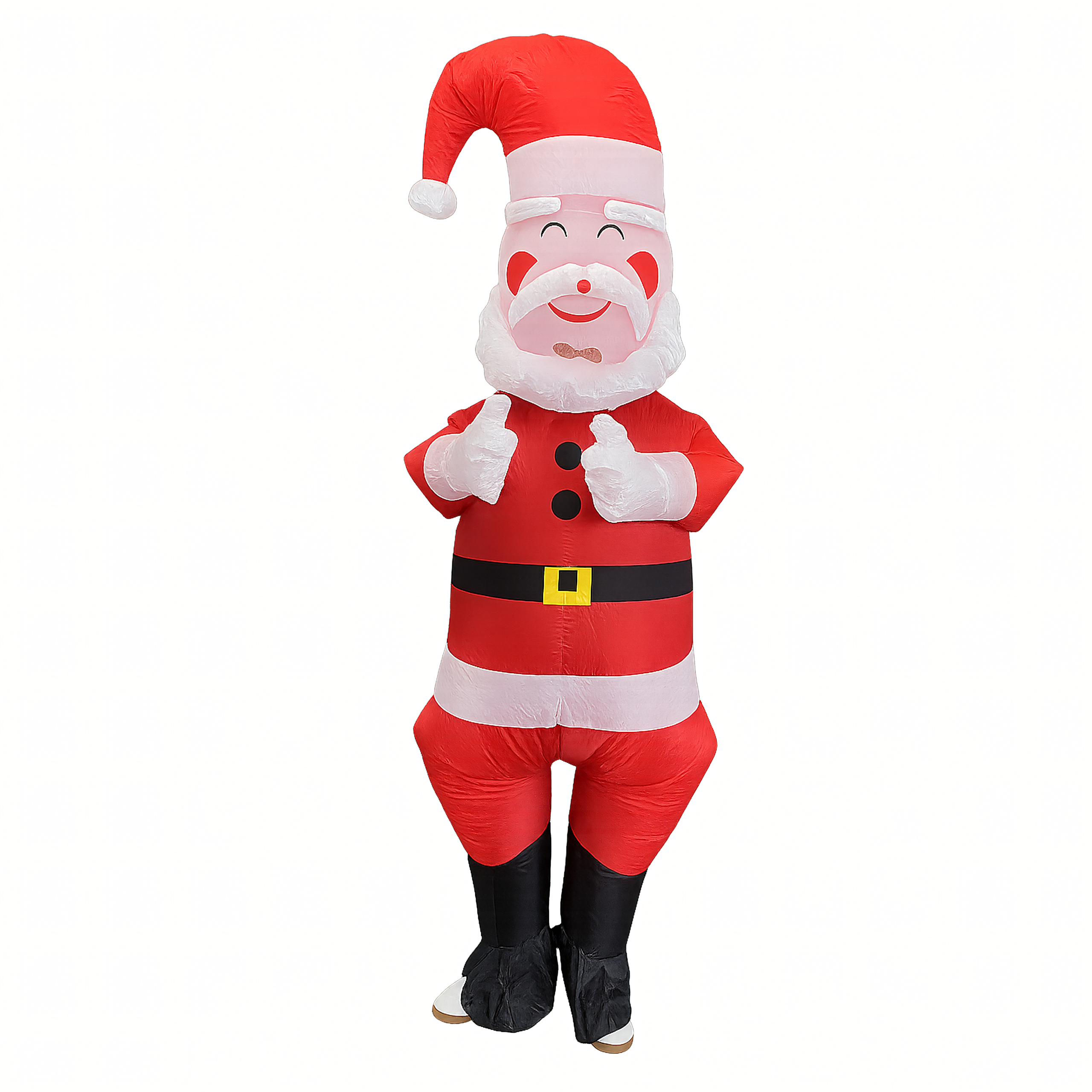 Täispuhutav jõuluvana kostüüm, karnevalikostüüm jõulupeoks, jõuluvana