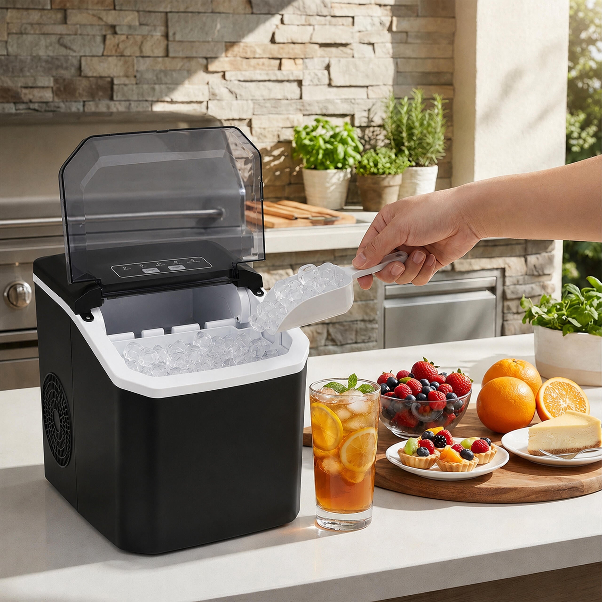 Home Ice Cube Maker 12kg Capacity Express Ice Machine
