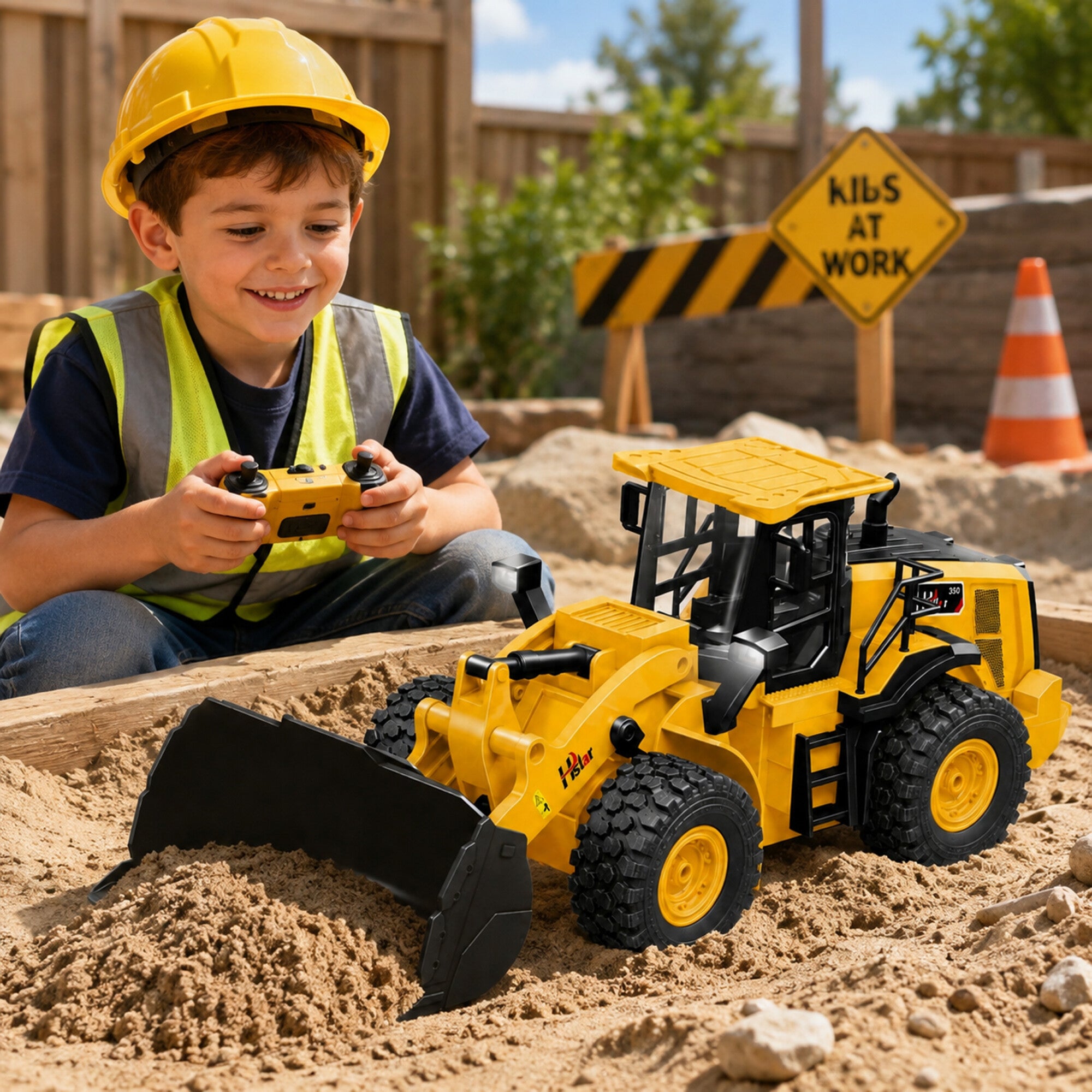 Remote Control Bulldozer RC Construction Machine Large