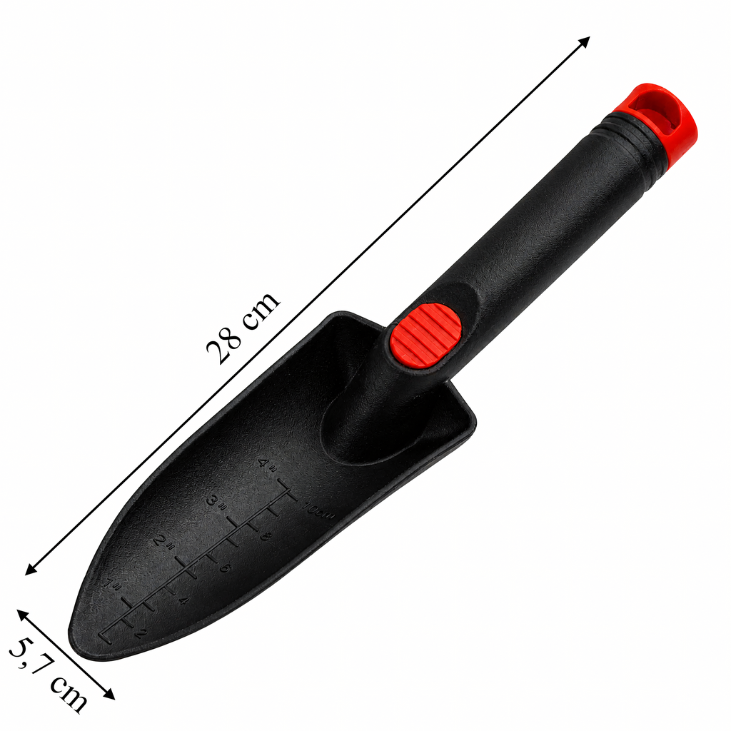 Narrow Plastic Garden Trowel for Transplanting and Planting 28cm