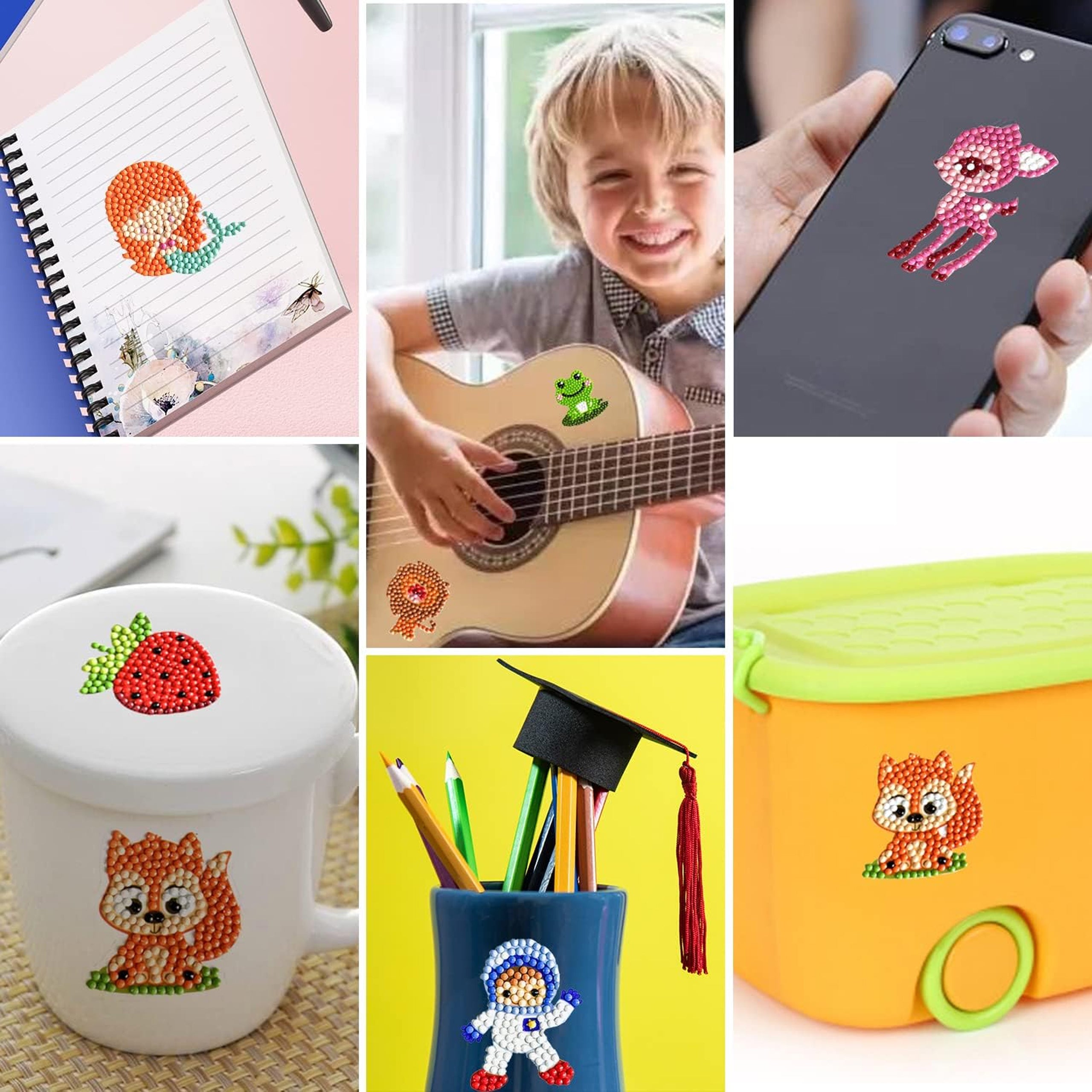 Teemanttikand, teemantkleebised, 5D mosaiikpulgad lastele, komplekt