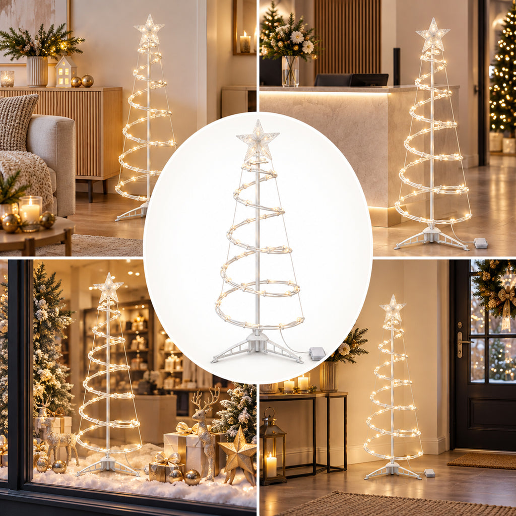 150 tk spiraalset LED-jõulukuuse valgusdekoratsiooni 94 cm RC-K-2872-16015