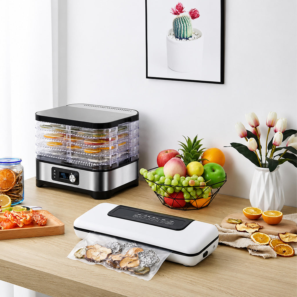 Food Dehydrator for Mushrooms, Vegetables, and Fruits with Timer and 5 Shelves LCD