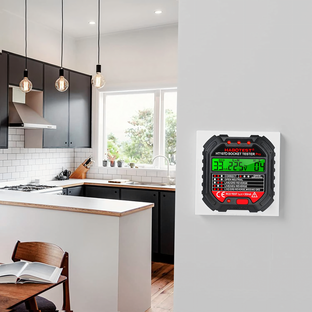 Pinge tester vooluvõrgu pistikupesadele, elektripistikupesadele, LCD RCD kontaktid