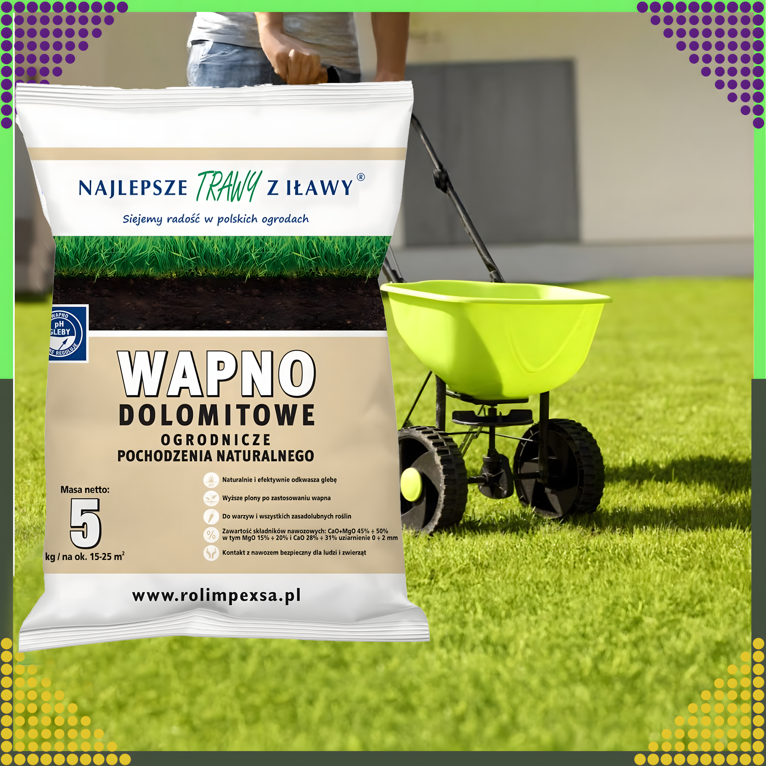 Premium Dolomite Lime Garden Natural Eco Fertilizer 10kg