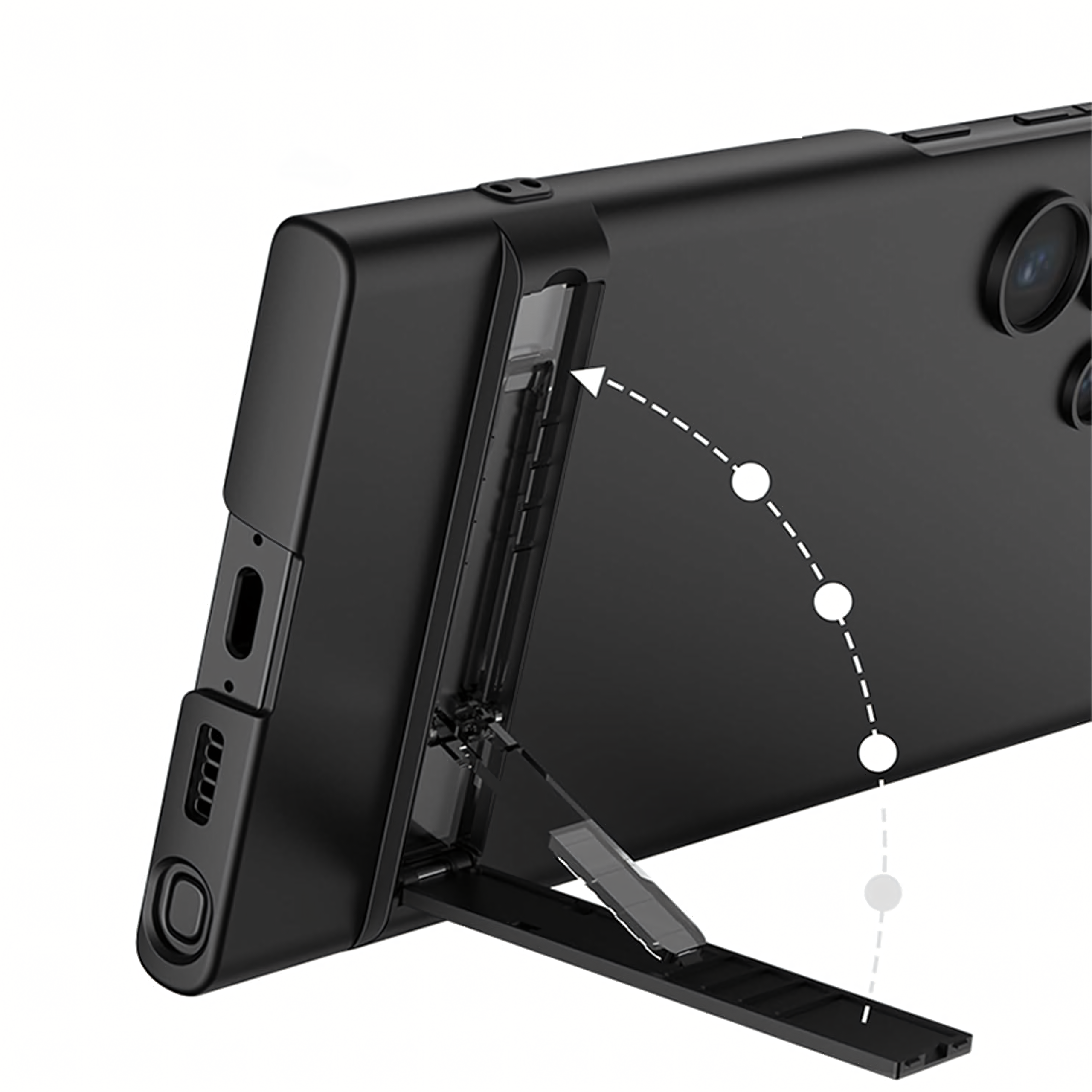 Õhuke kaitsev tagakaas alusega Samsung S24 Ultra Black jaoks