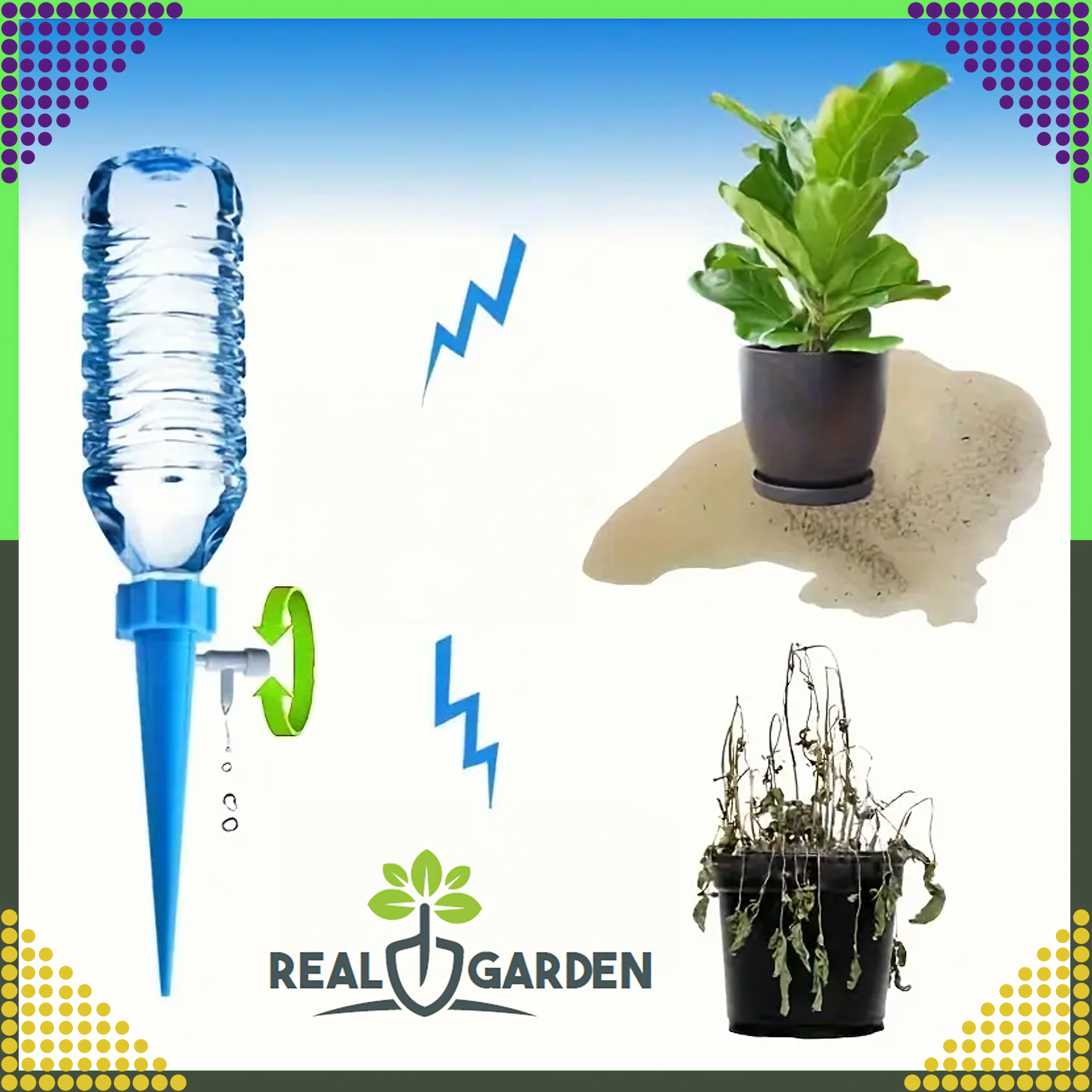 10x pudelitaoline lillepoti kastmissüsteem kraaniga aiataimedele