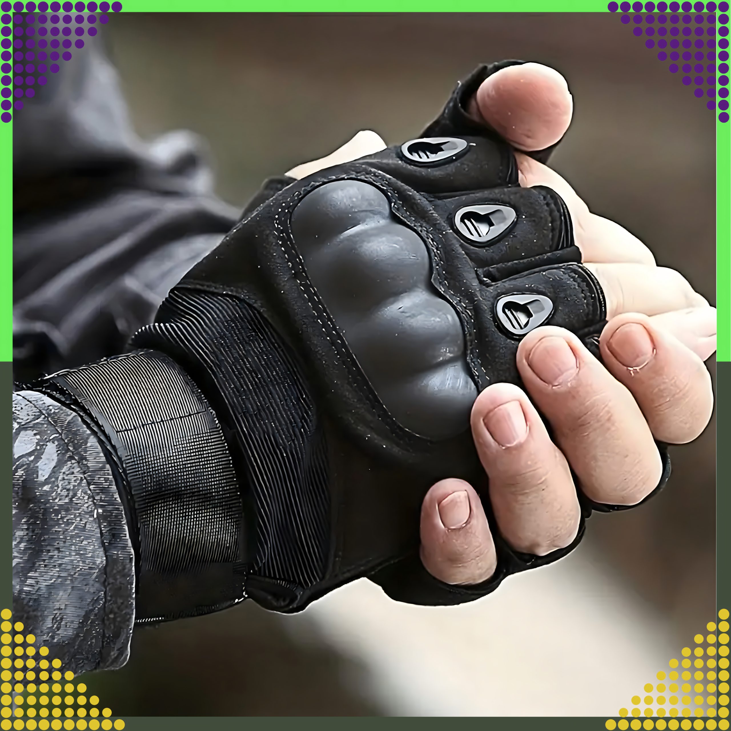 Survival Tactical Combat Gloves for Motorcycle Fingerless Military Work Gloves L