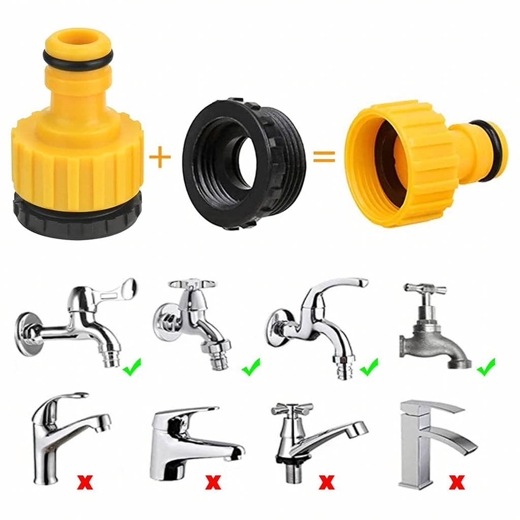 Garden Hose Connector Set 1/2 3/4"