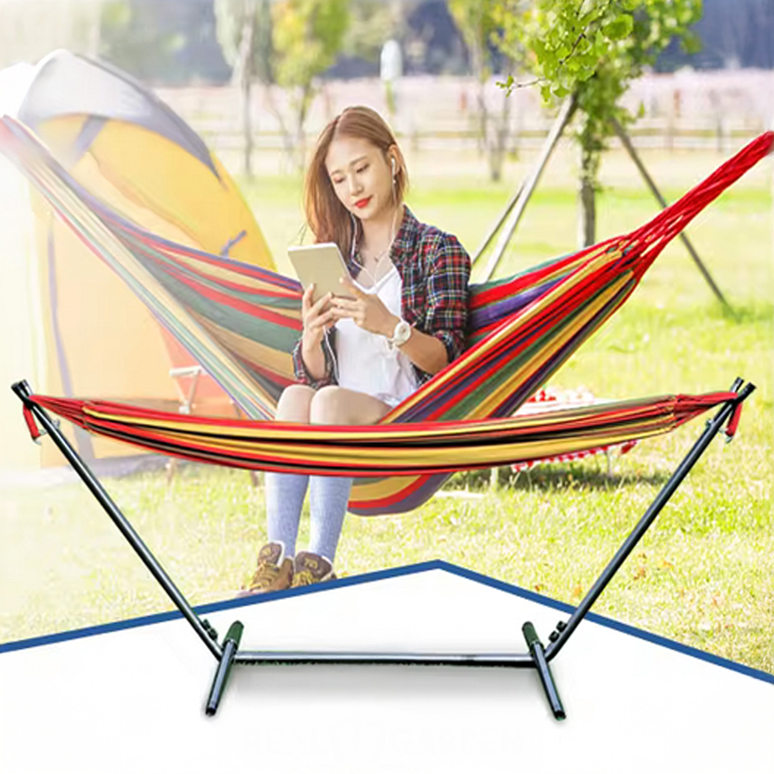 Large Garden Hammock with Stand Set