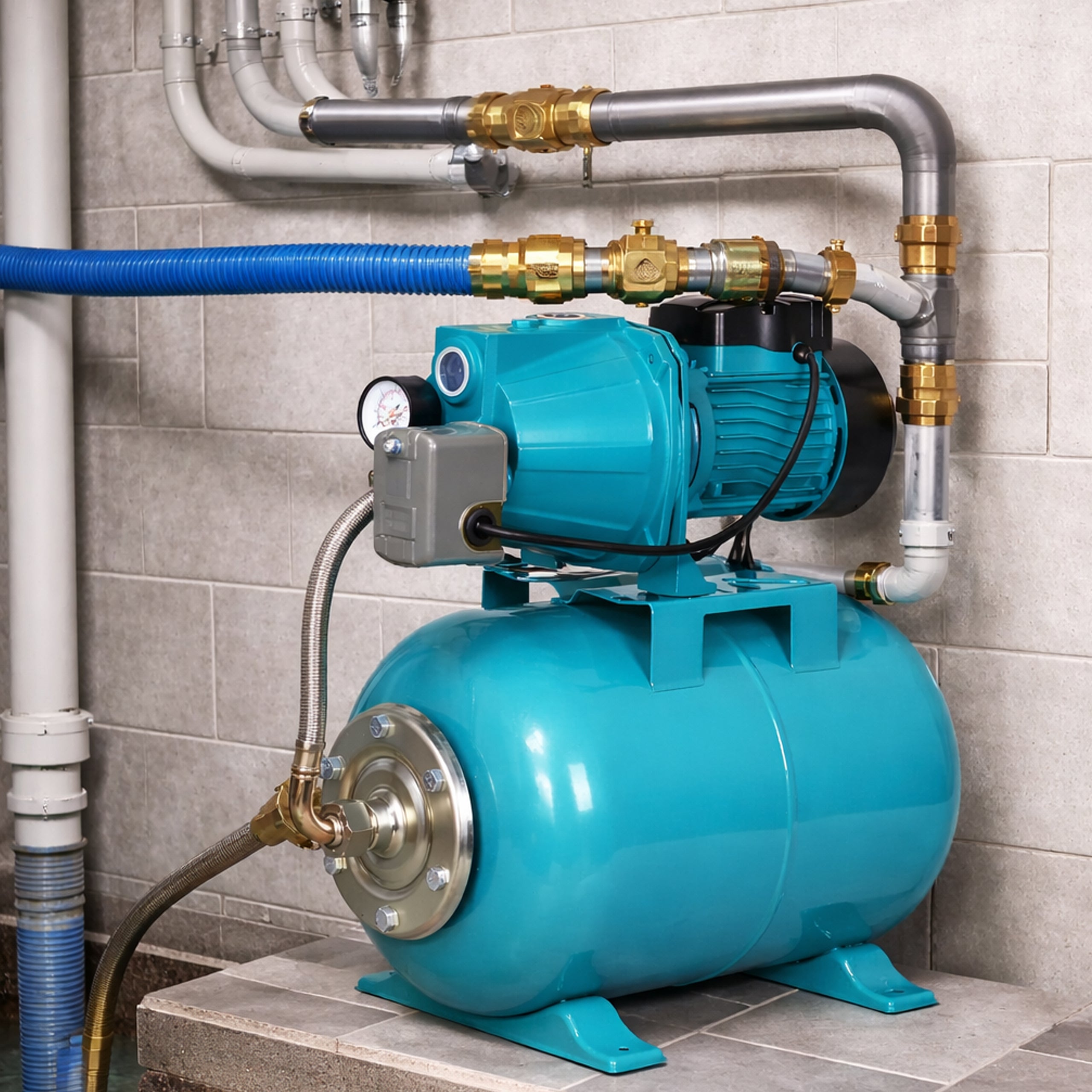 Hydrofor Water Pump Set with 50L Tank 750W