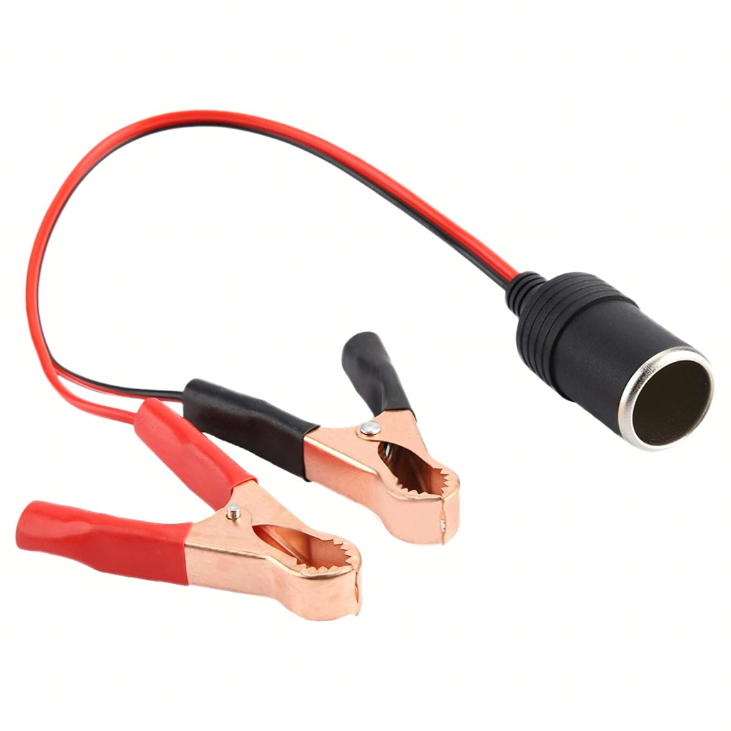 Adapter sigaretisüütaja pesaga krokodillklambritega väljund 12V 24V