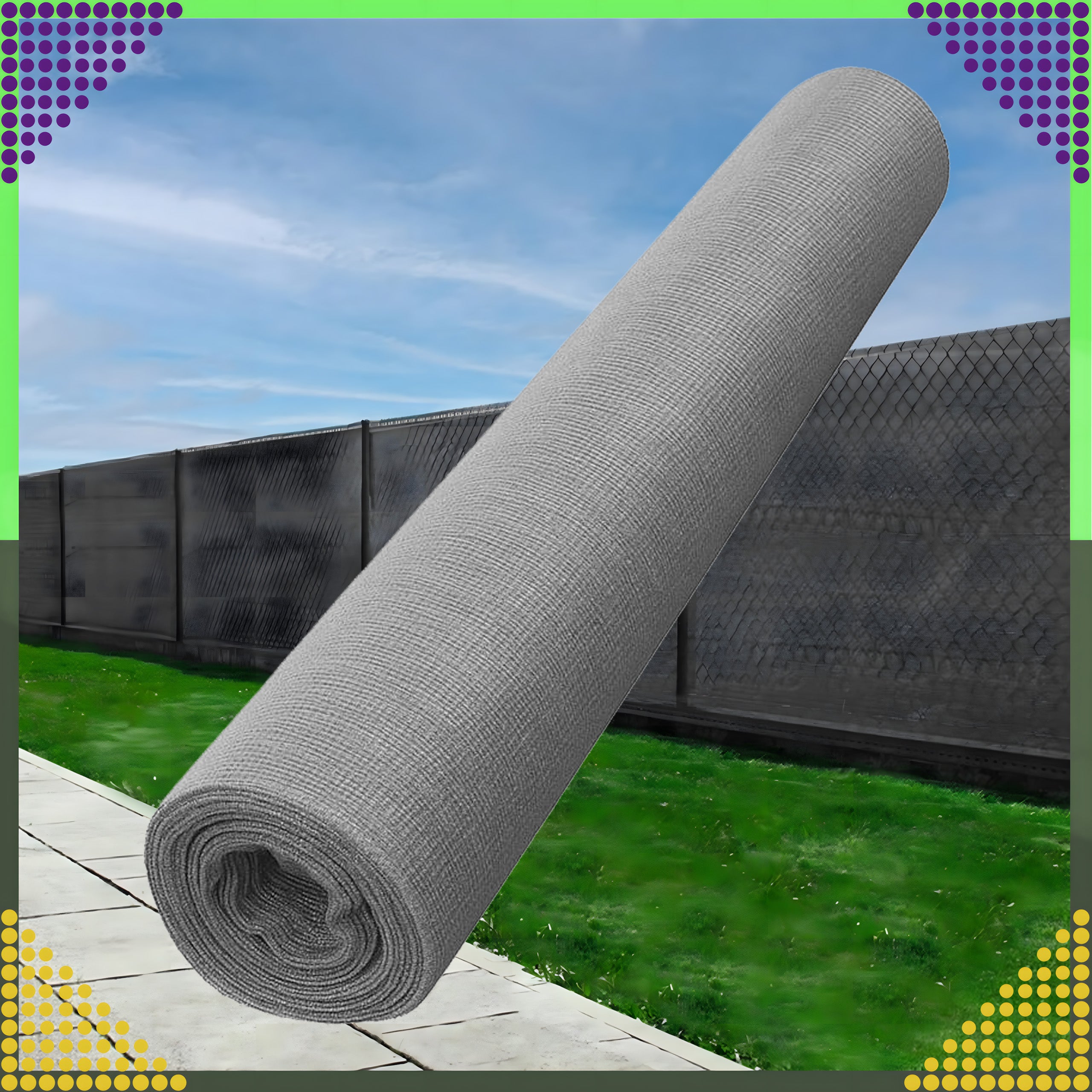 Shading Mesh 1.5x25m Masking Fence Cover Fence 180g + UV