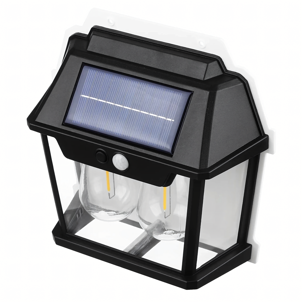 Double LED Solar Wall Light with Motion Sensor for Garden and Exterior (F15)