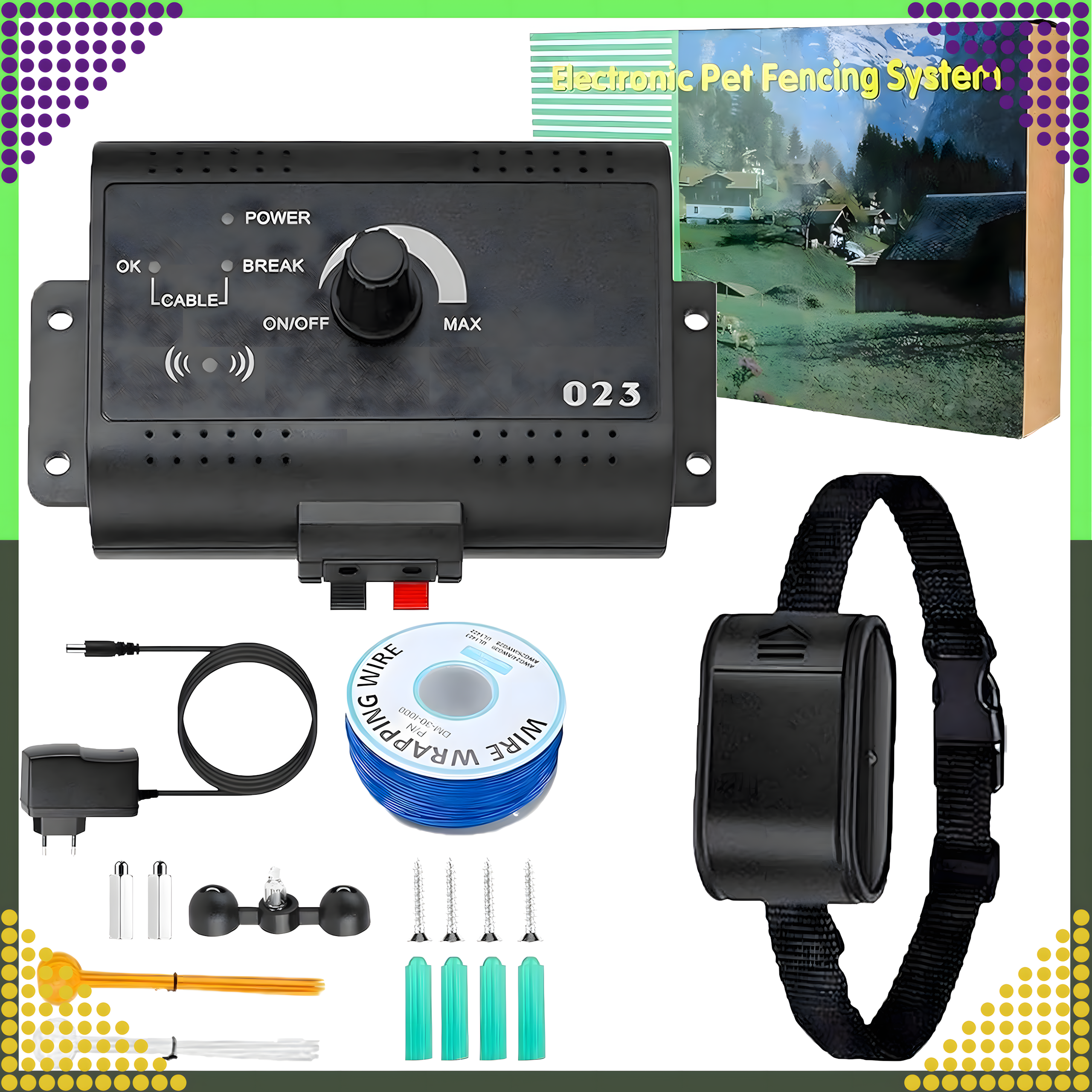 Elektriaed koerale ja kassile 300m komplekt