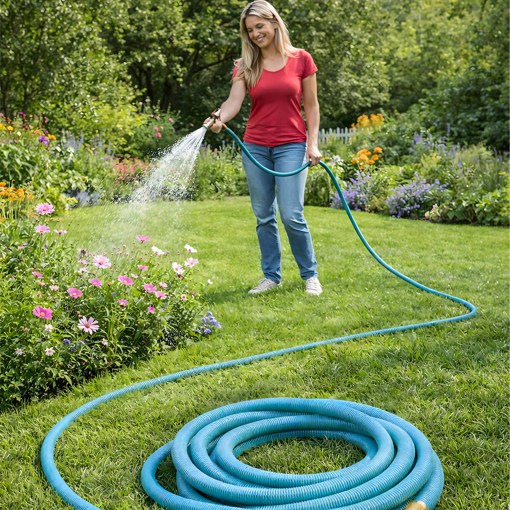 Elastic Expandable Garden Hose 5-15m with 1/2 3/4 Premium Spray Gun