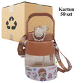 50x 1L Water Bottle with Straw and Lanyard for School and Preschool Children