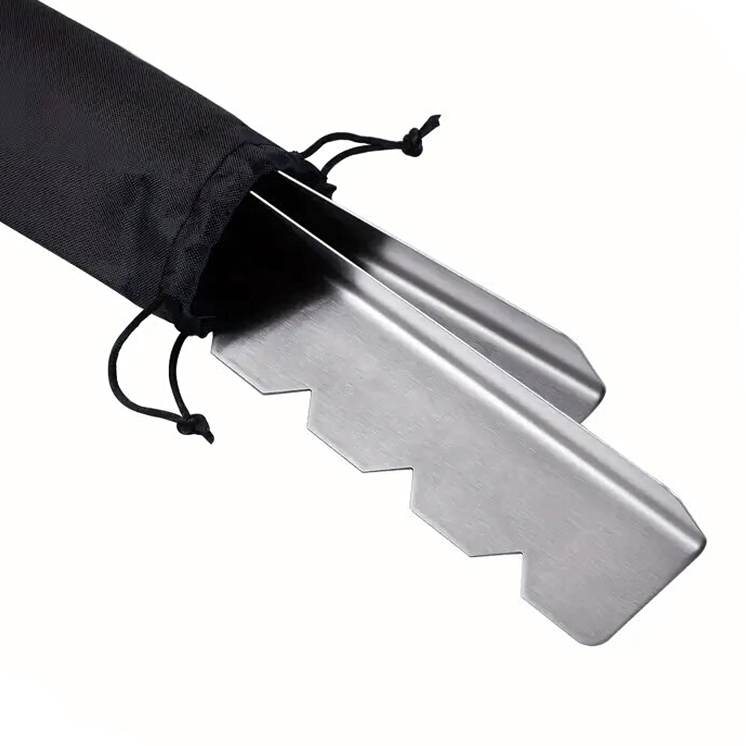 6x 6 Steel Skewers for Barbecue with Stand and Bag Set