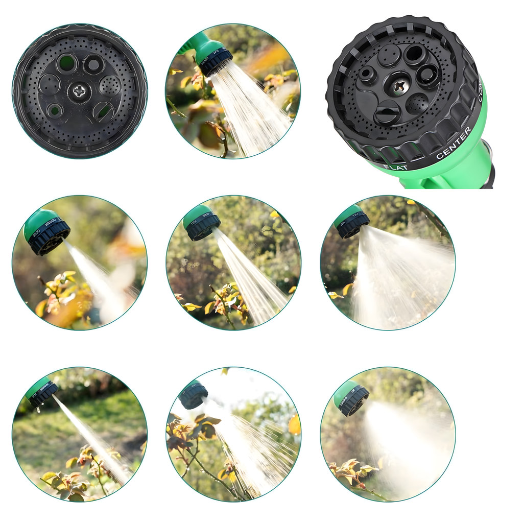 Laiendatav elastne aiavoolik 1/2 tolli 5-15m universaalse ühenduse ja pihustipüstoliga