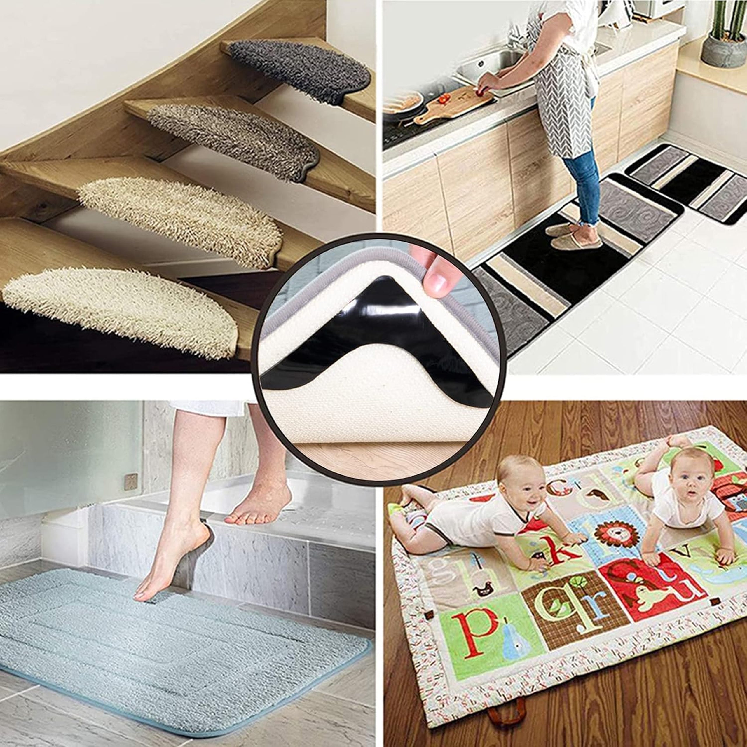 Anti-Slip Carpet Pads Stickers Set 4 pcs