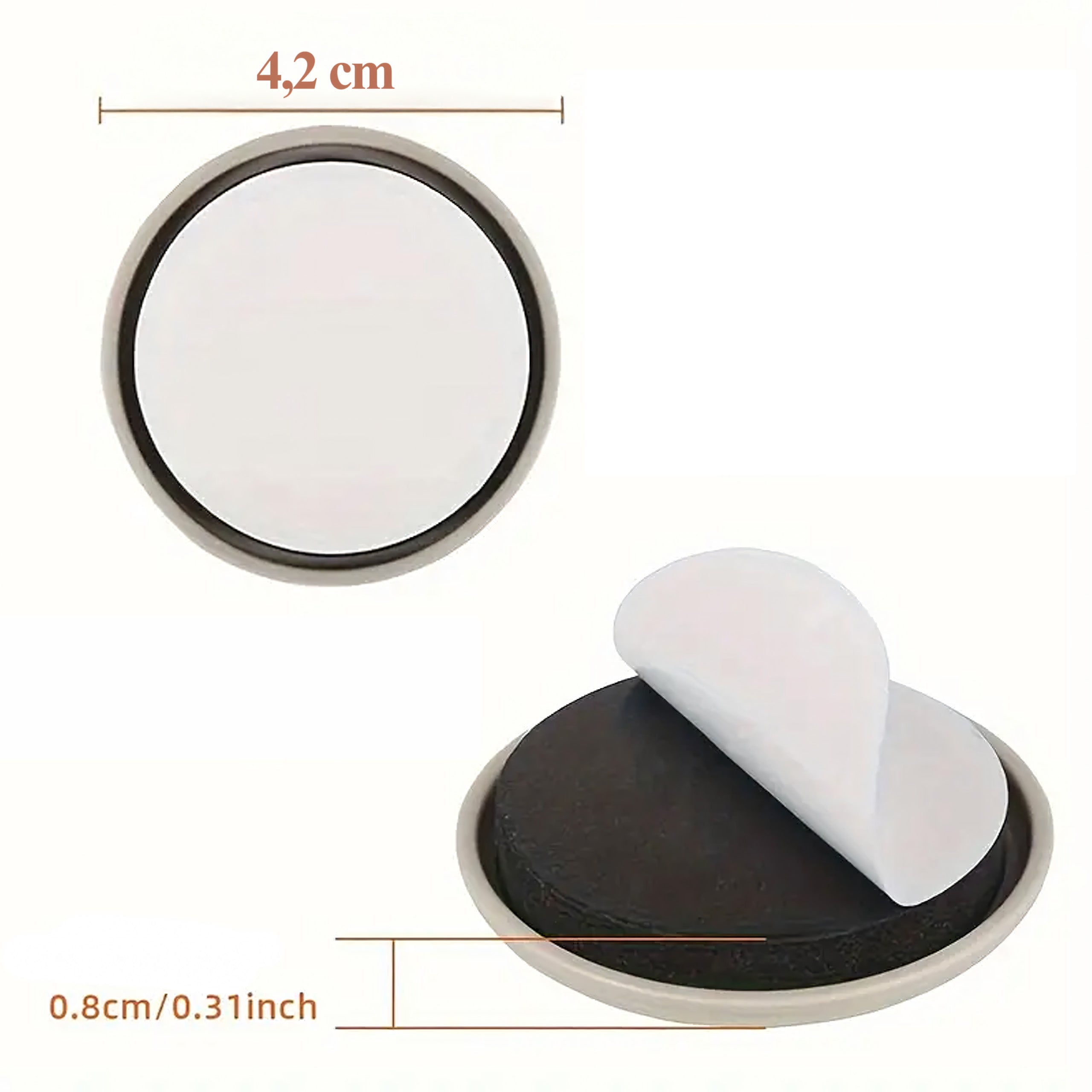 Round Self-Adhesive Glide Pads for Moving Furniture 4.2 cm 8 pcs