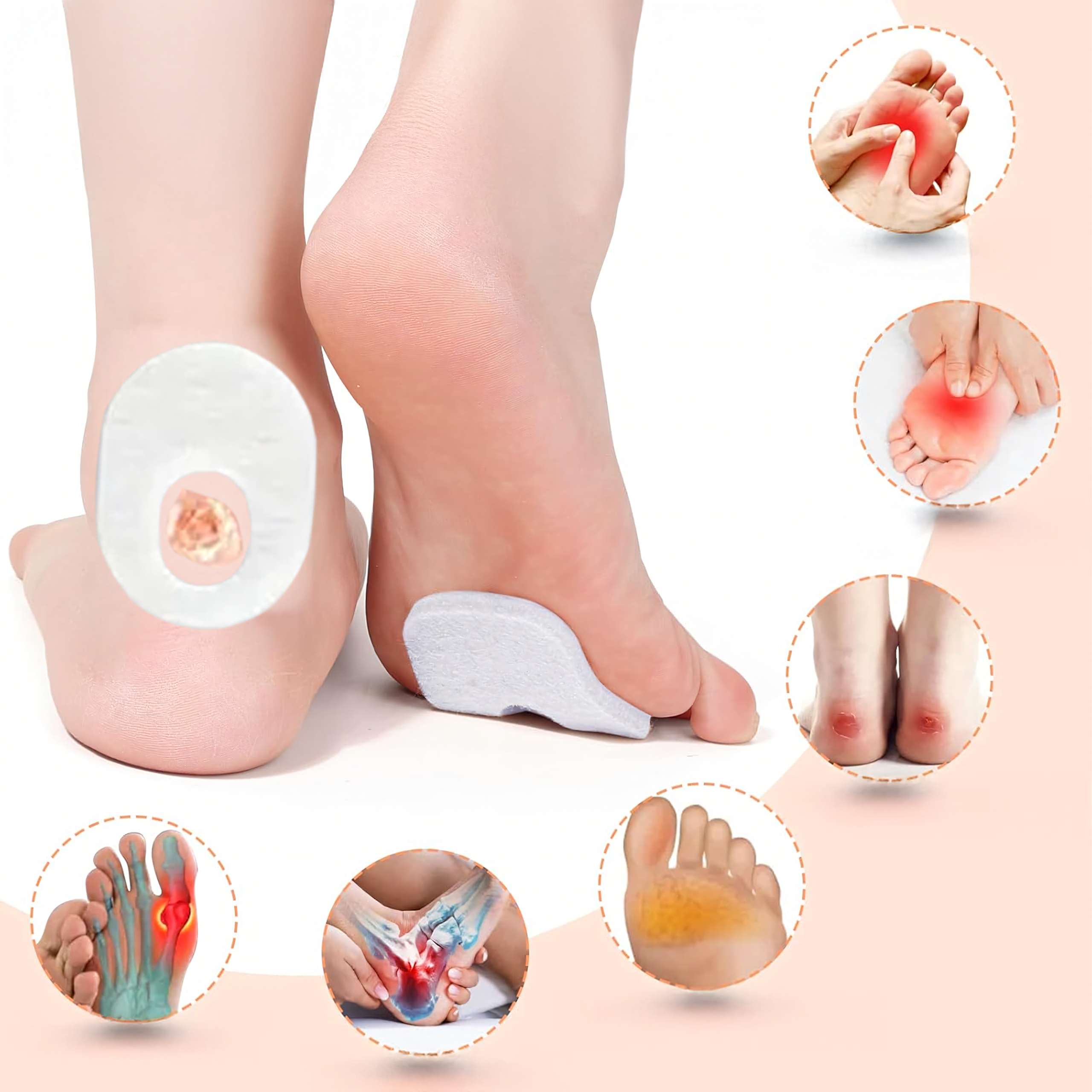 Plaastrid ja padjad villide, konnasilmade ja marrastuste kaitseks jalgadele ja jalataldadele, 24 tk