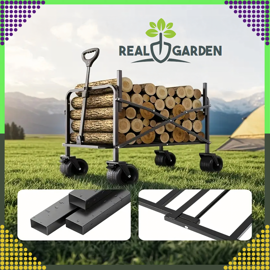 Kokkupandav rannakalastuse transpordikäru XL rattaga ja istmega