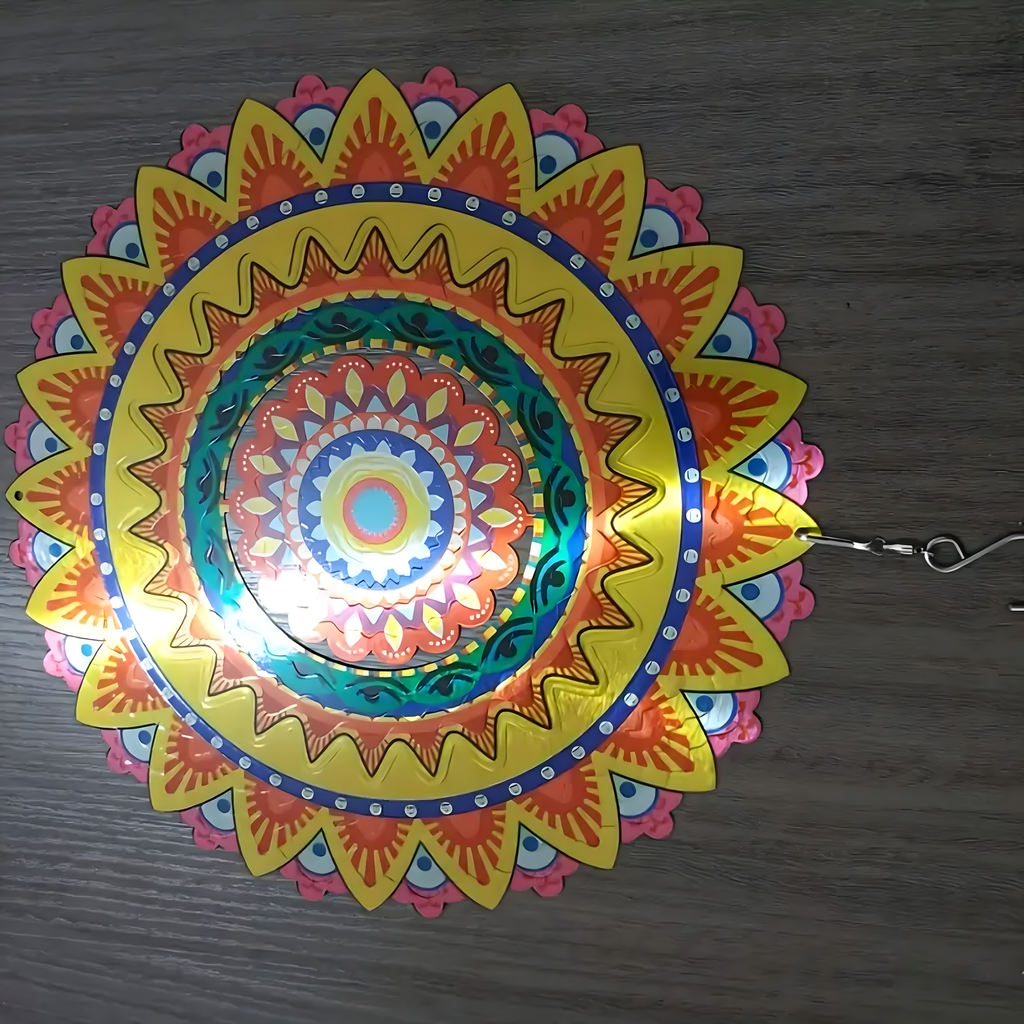 Hanging Spinner Decoration Wind Catcher 12” 3D Mandala