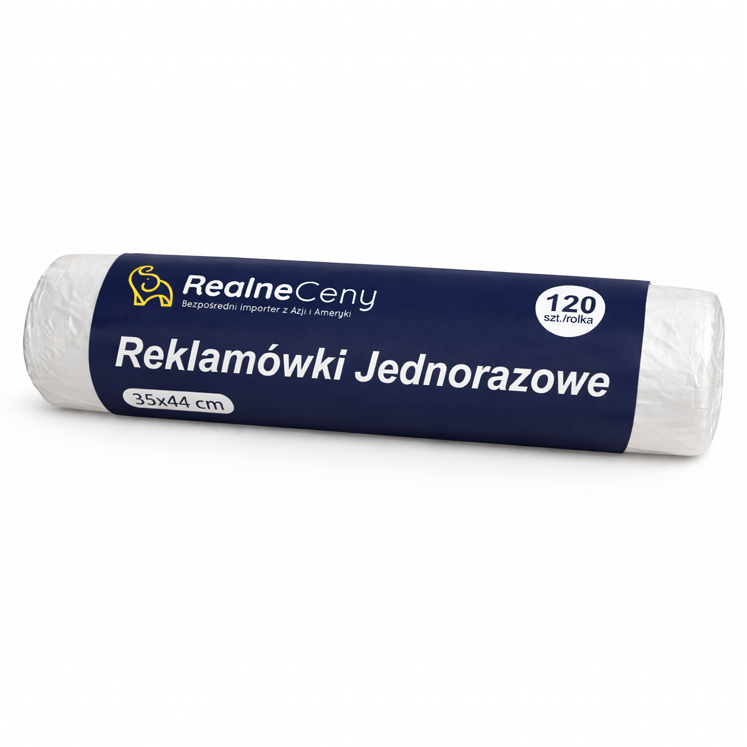 Strong Disposable Plastic Bags 44x35cm Roll 120 pcs