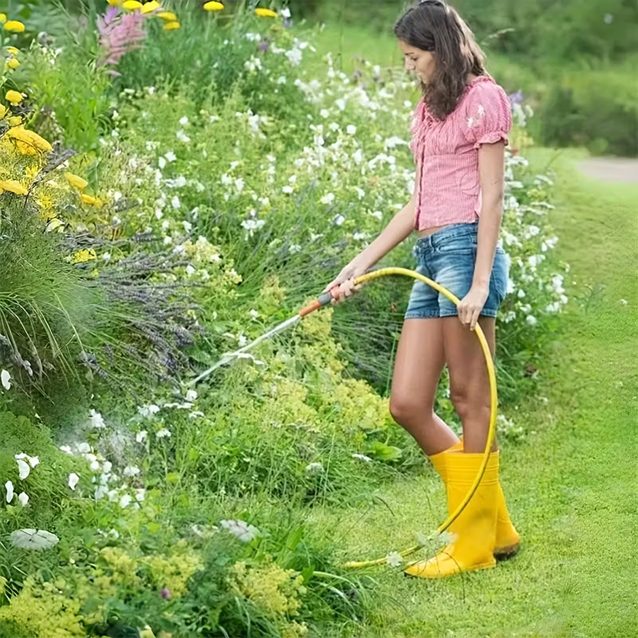 3-kihiline tugevdatud aiavoolik 3/4 tolli 50 m