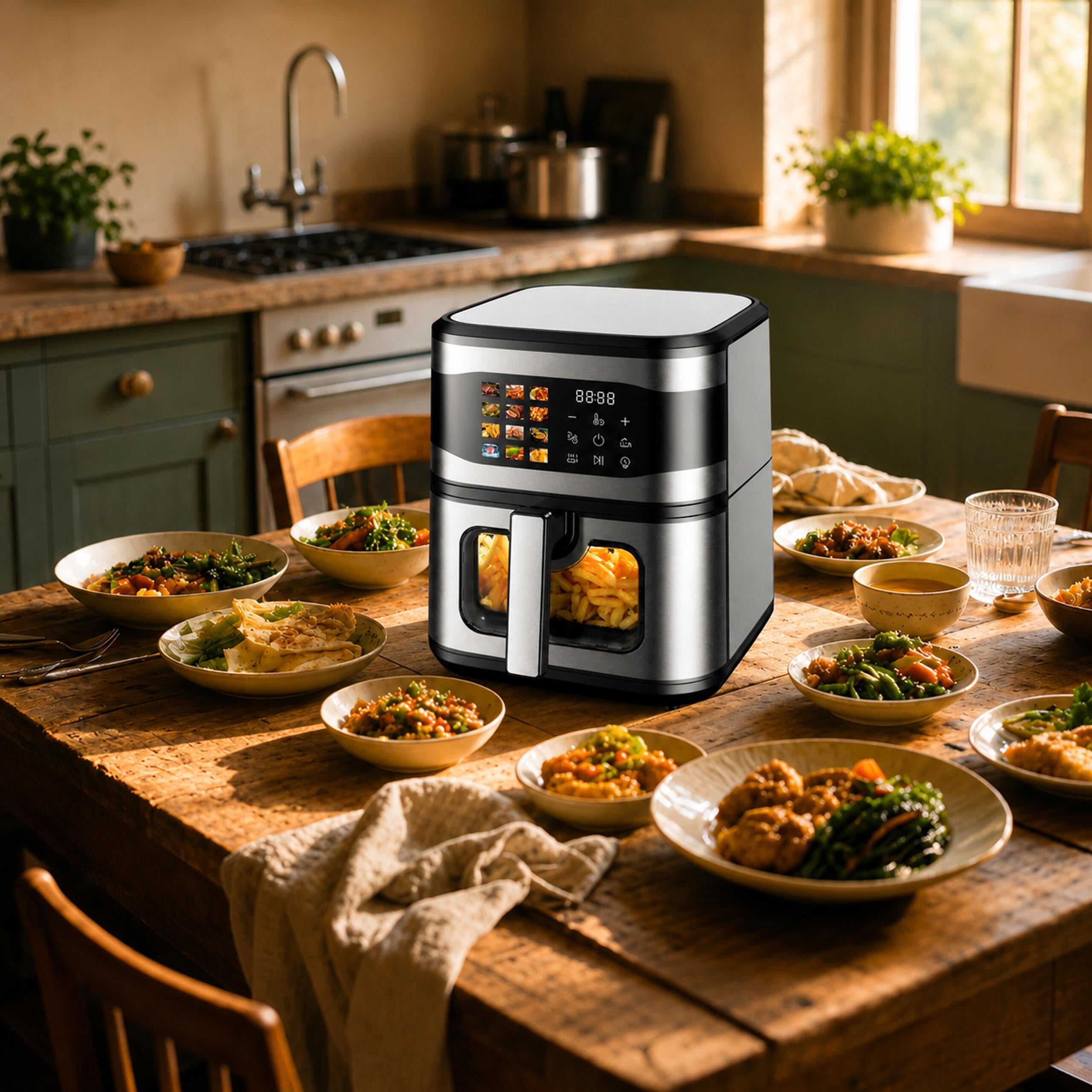 30x Air Fryer 8L 1700W with 12 Cooking Programs