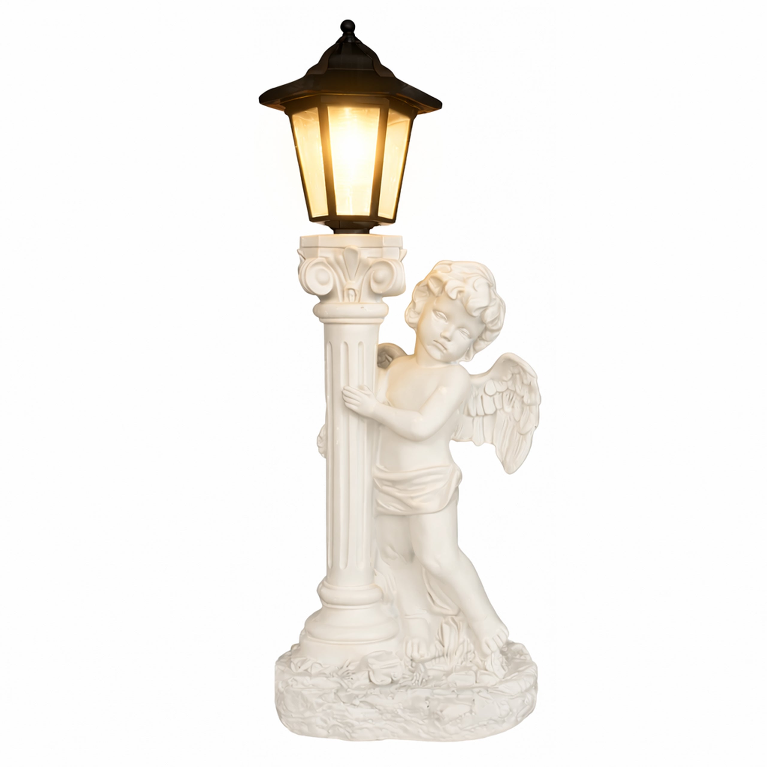 Päikeseenergial töötava LED-valgustusega inglikuju küünlaalusega 49 cm RC-K-2177-14996