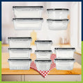 144 x set of 12 pcs. LUNCHBOX LUNCH BOX FOOD BOXES PLASTIC CONTAINERS SET