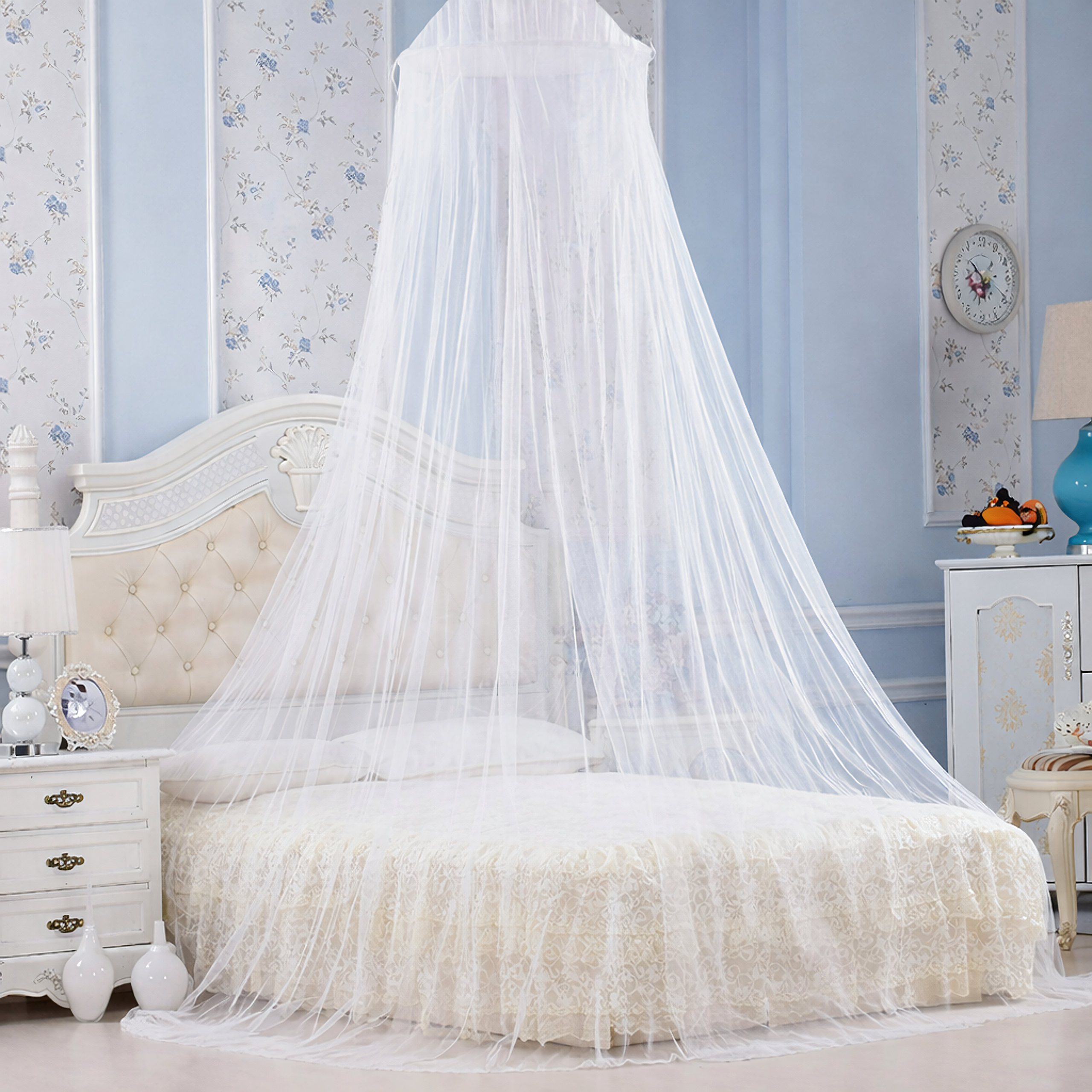 Sääsevõrk-katus voodile, suur putukavõrk kardin