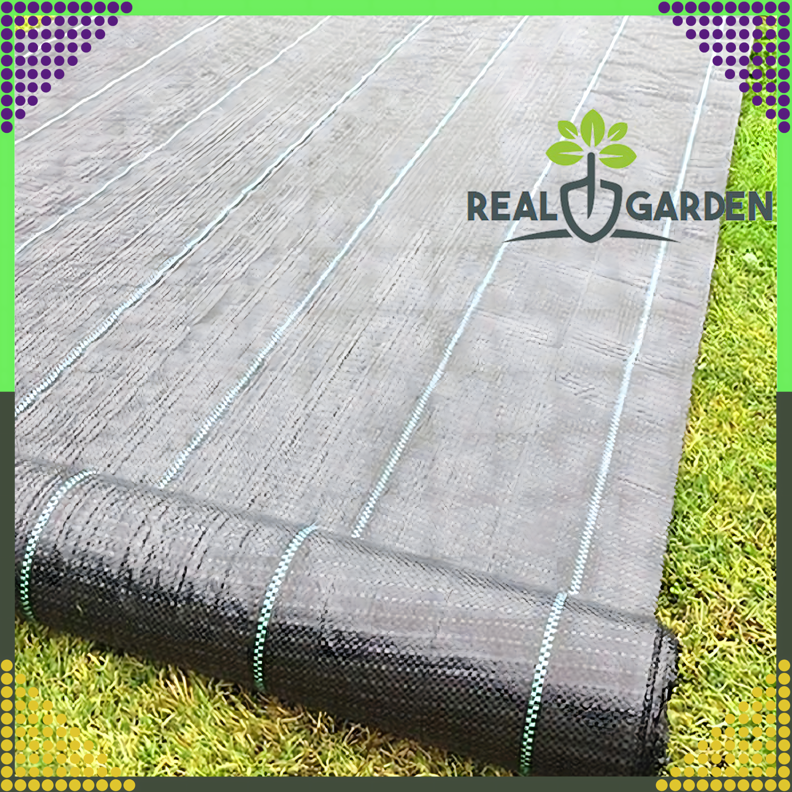 Black 70g 1.6x100m UV Agrofabric Weed Control Mat with Anchors
