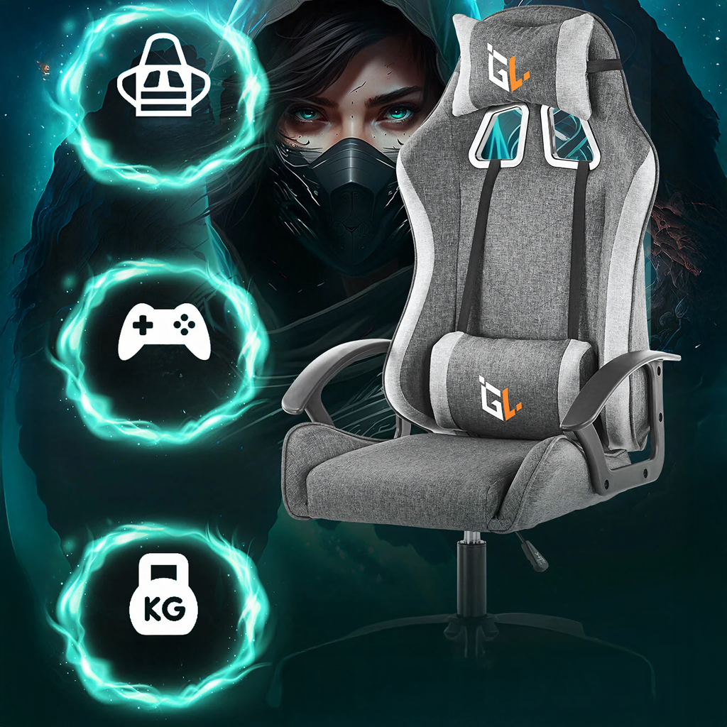 17x Kontoritool Gaming, pöörlev ämbristiilis lauatoool, tugev, 100 kg