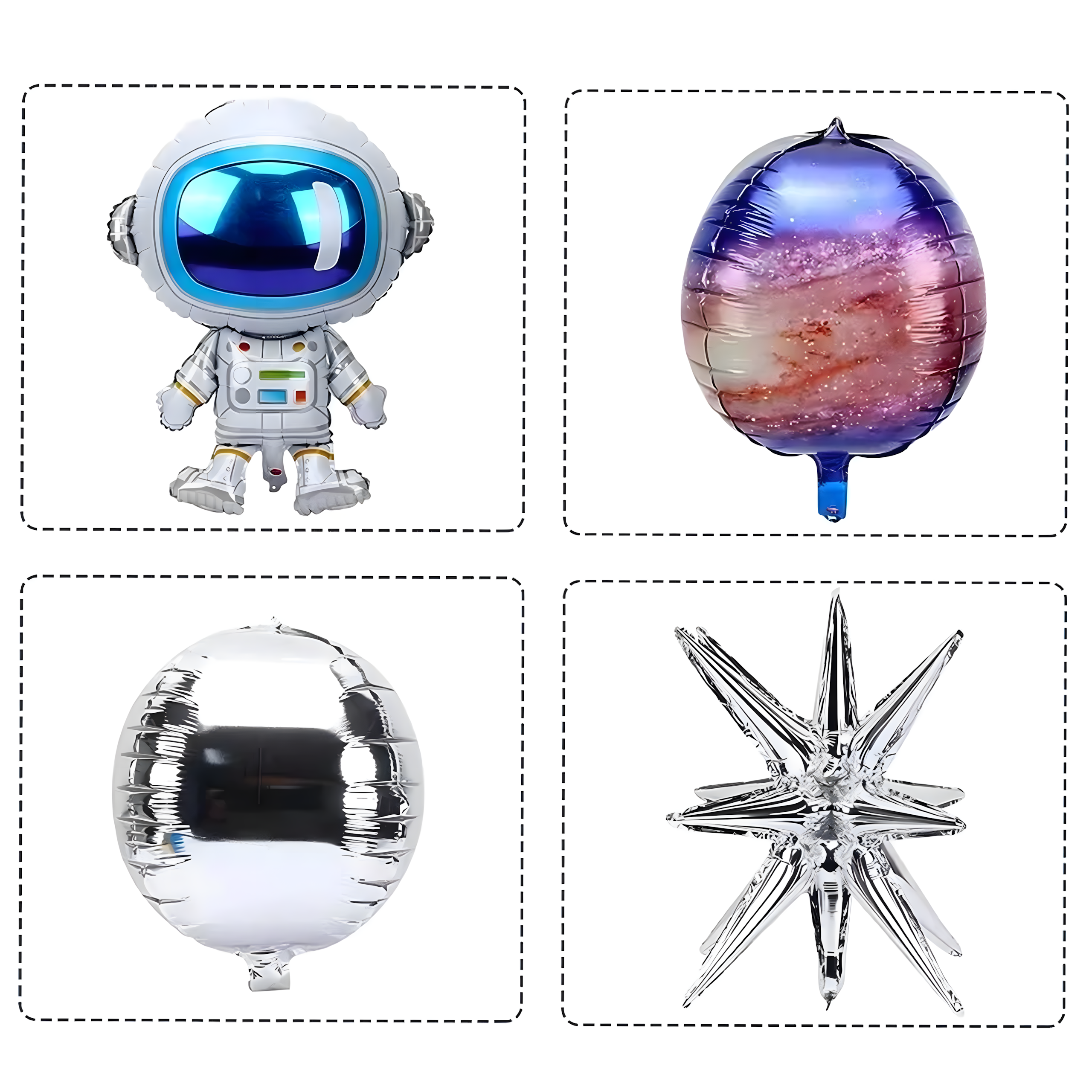 Õhupallikaare komplekt astronaudi sünnipäevaks, 108 tk