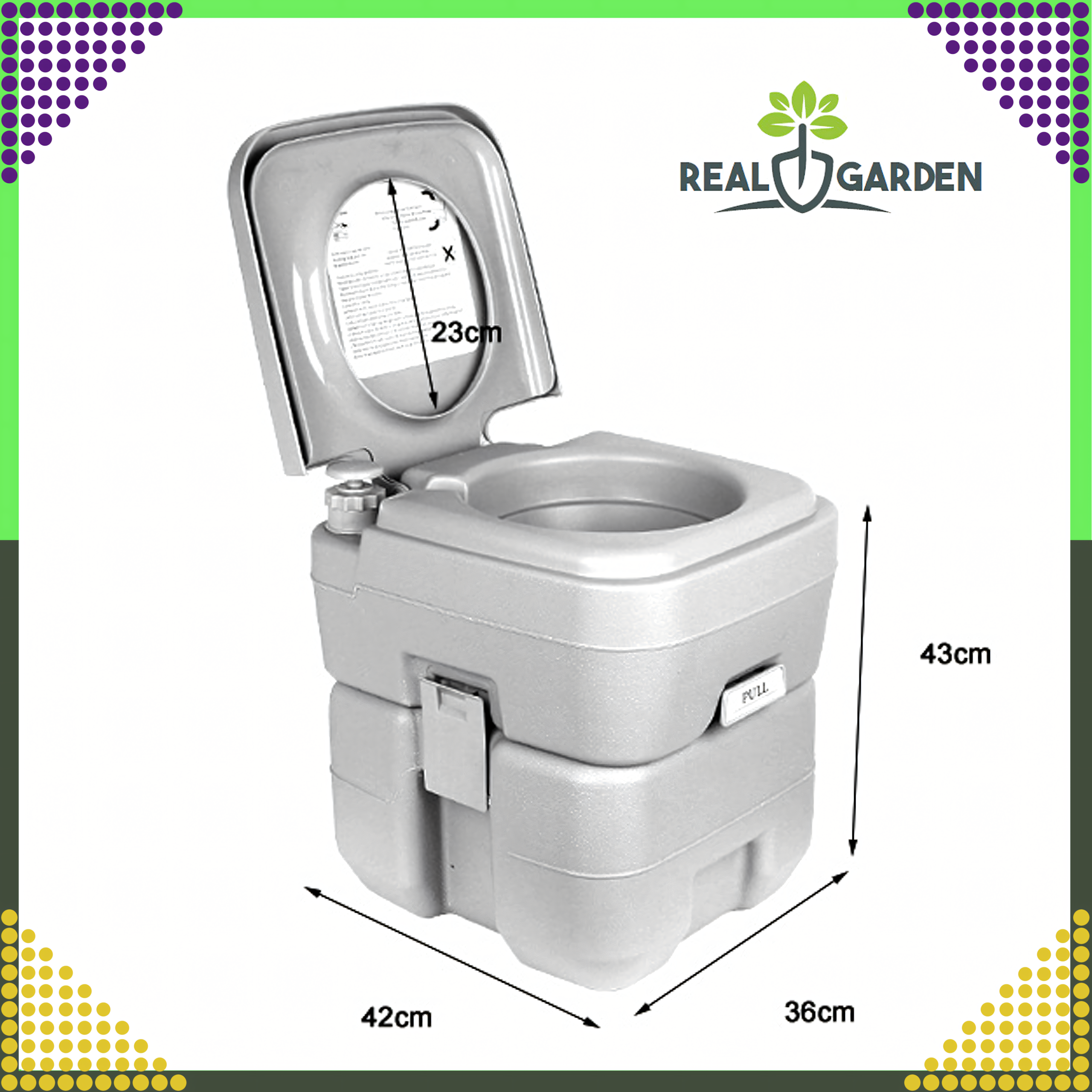 Portable Tourist Travel Toilet with Flush for Camping