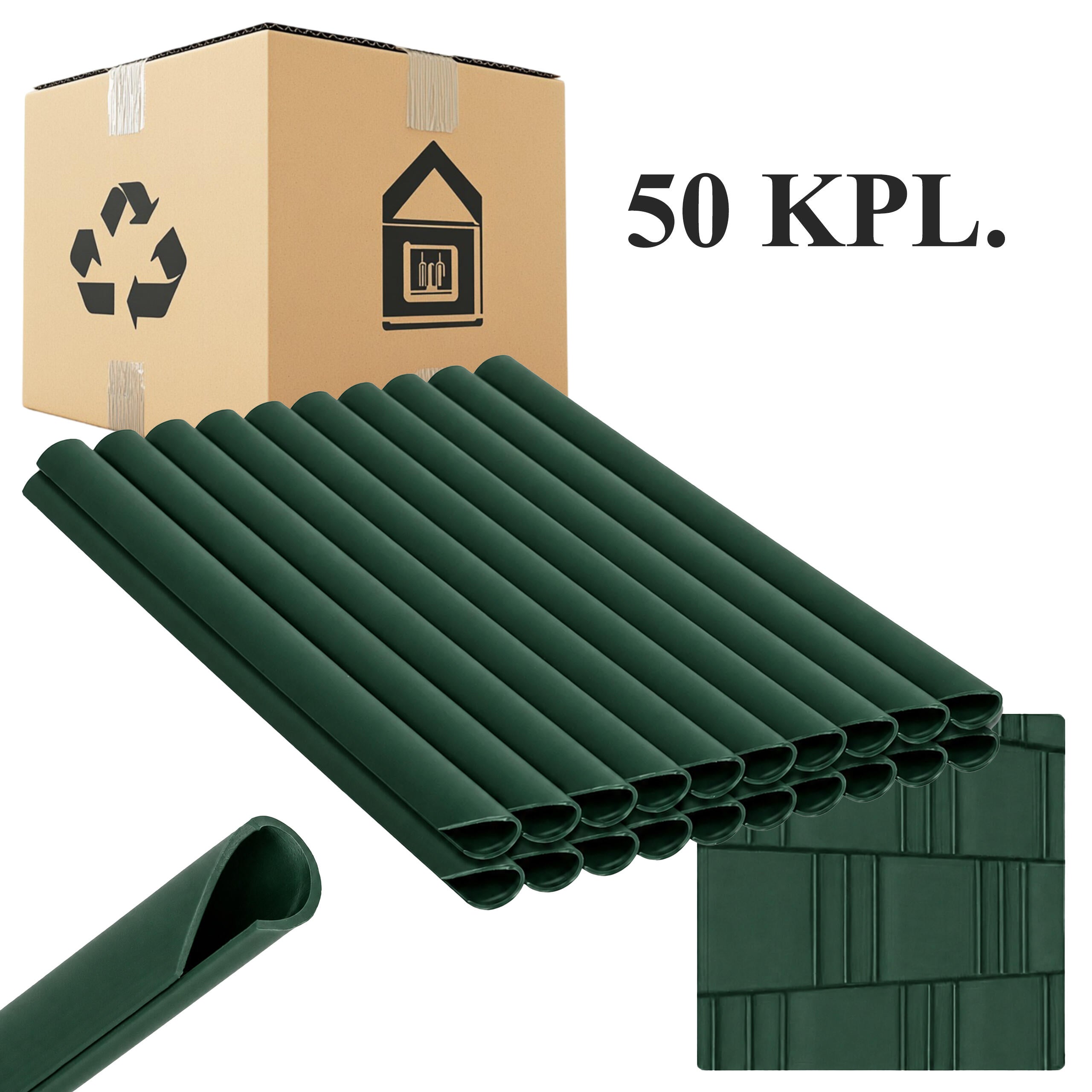 Green Garden Fence Tape Clips 19cm 20 pcs