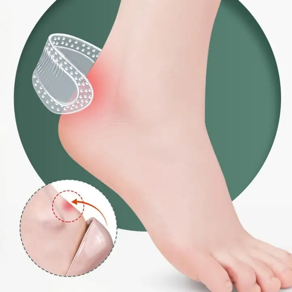 Gel Heel Pads with Massage Studs Adhesive Insoles 2 pcs (1 pair)