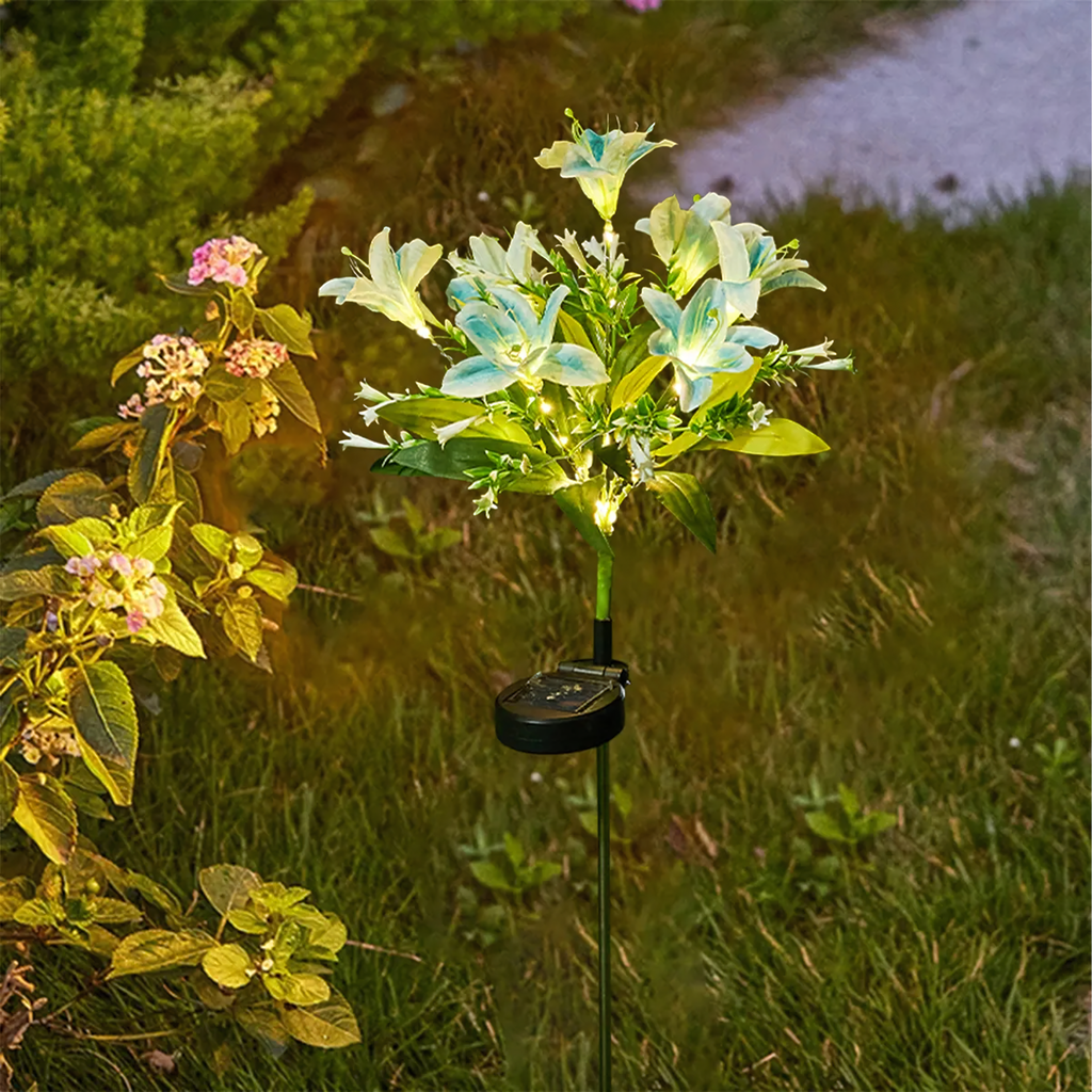 Solar Garden Spike Lamp Lily Flower LED Decoration