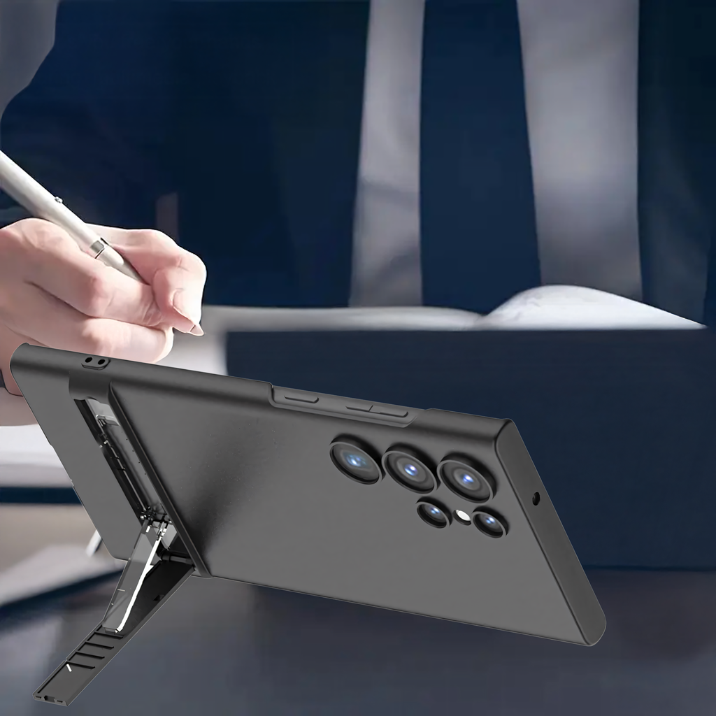 Õhuke kaitsev tagakaas alusega Samsung S24 Ultra Black jaoks