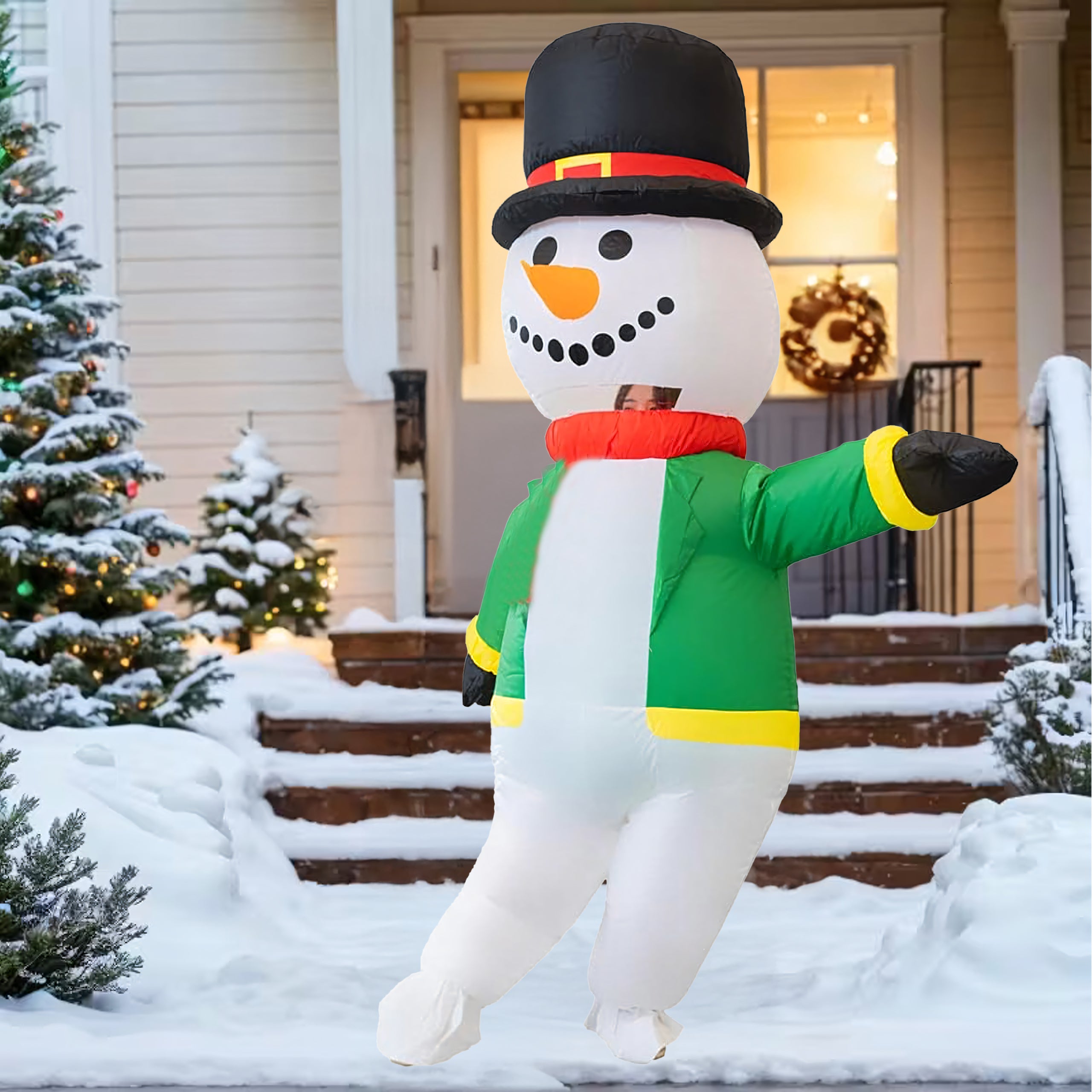 Täispuhutav kostüüm Lumememme kostüüm Suur täispuhutav lumememm pidudeks ja pühadeks