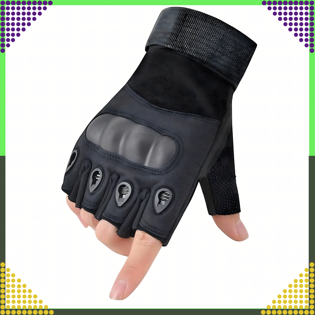 Survival Tactical Combat Gloves for Motorcycle Fingerless Military Work Gloves L