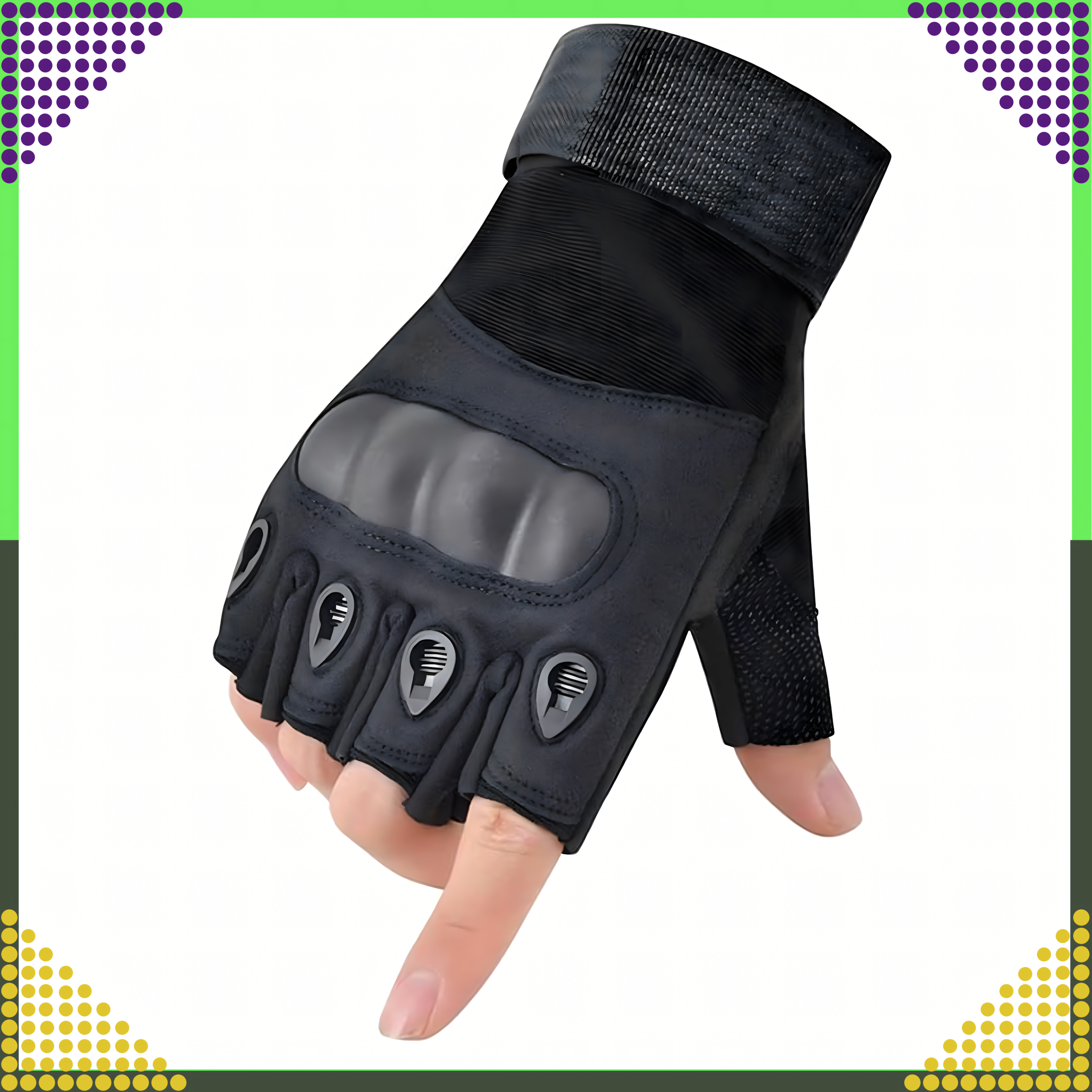 Survival Tactical Combat Gloves for Motorcycle Fingerless Military Work Gloves L