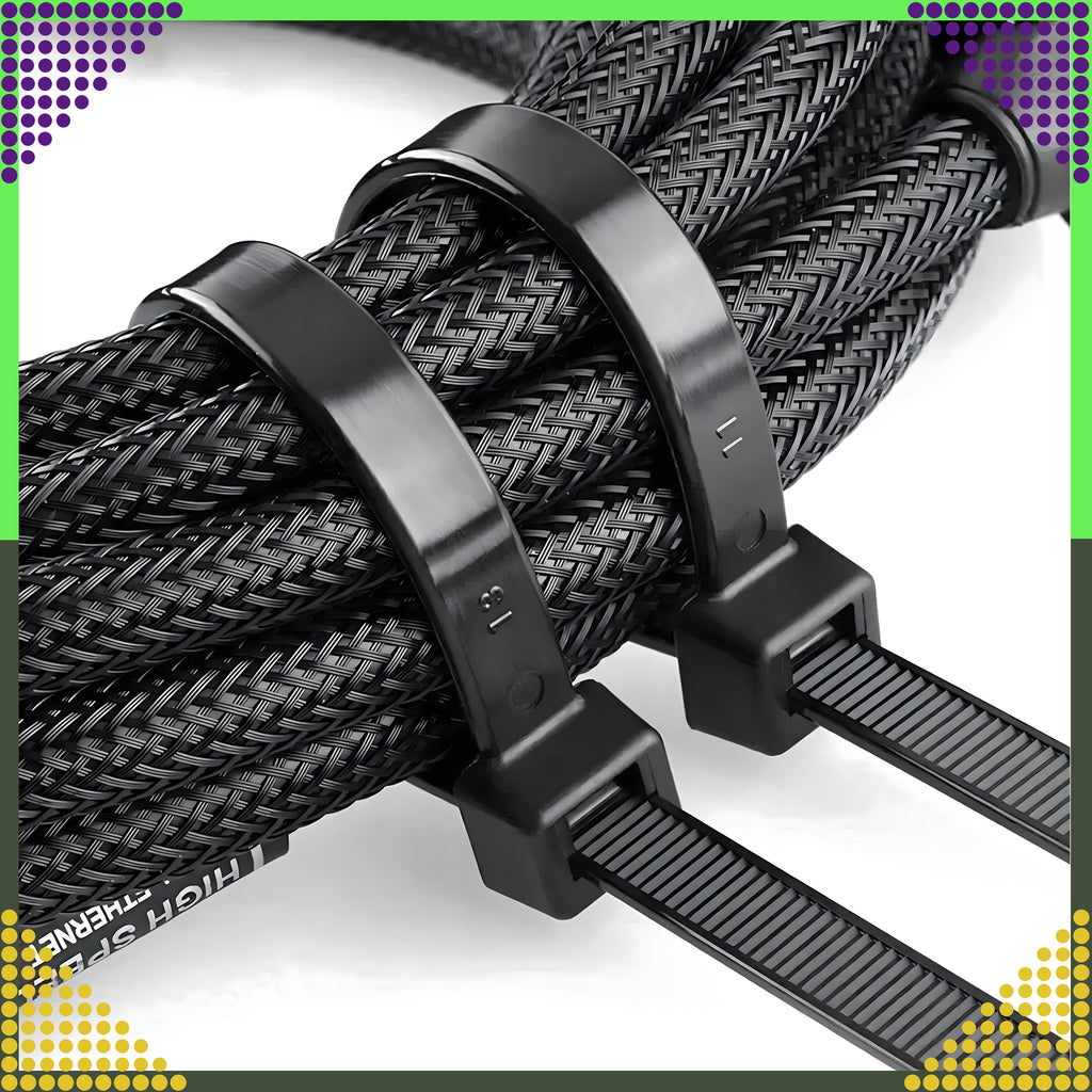 250x tugevad universaalsed Black kaablisidemed 3.6x200mm (F10)