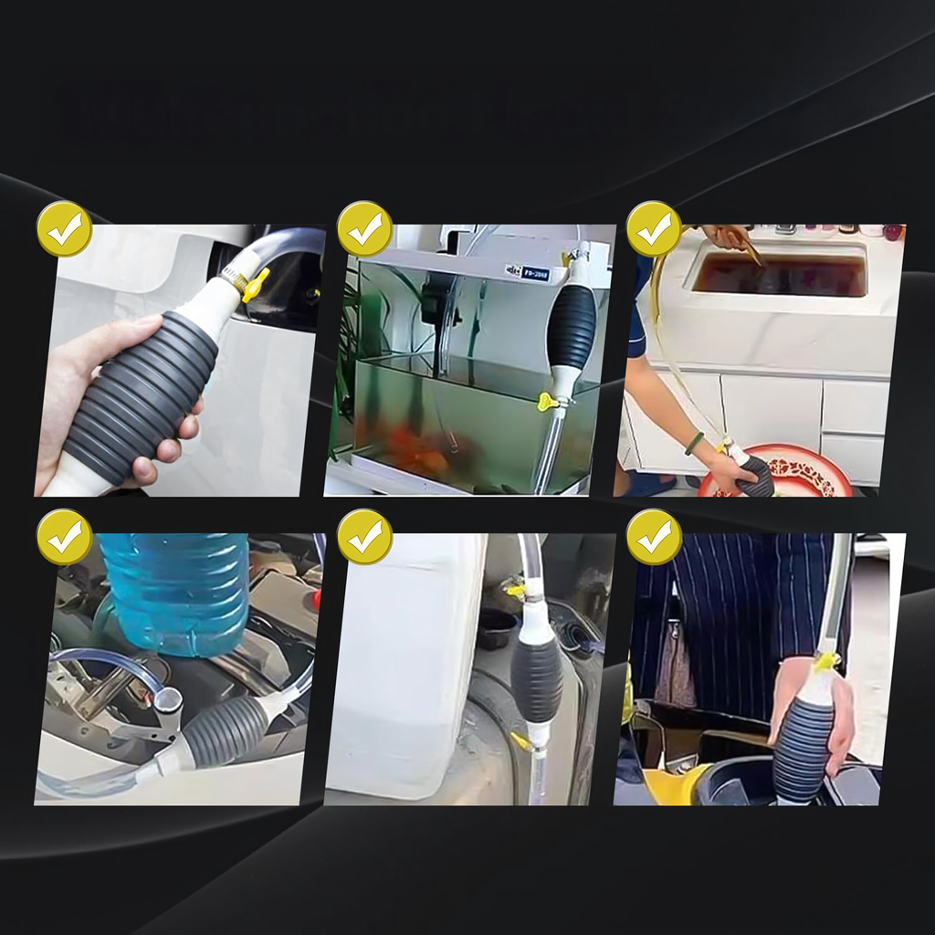 Käsipump kütuse, õli, diisli ja vedelike eemaldamiseks voolikuga