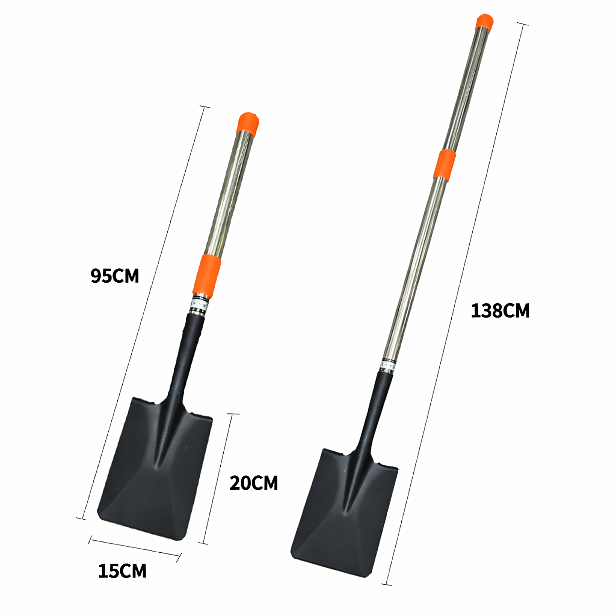 Telescopic Garden Shovel Spade 95-138 cm Foldable